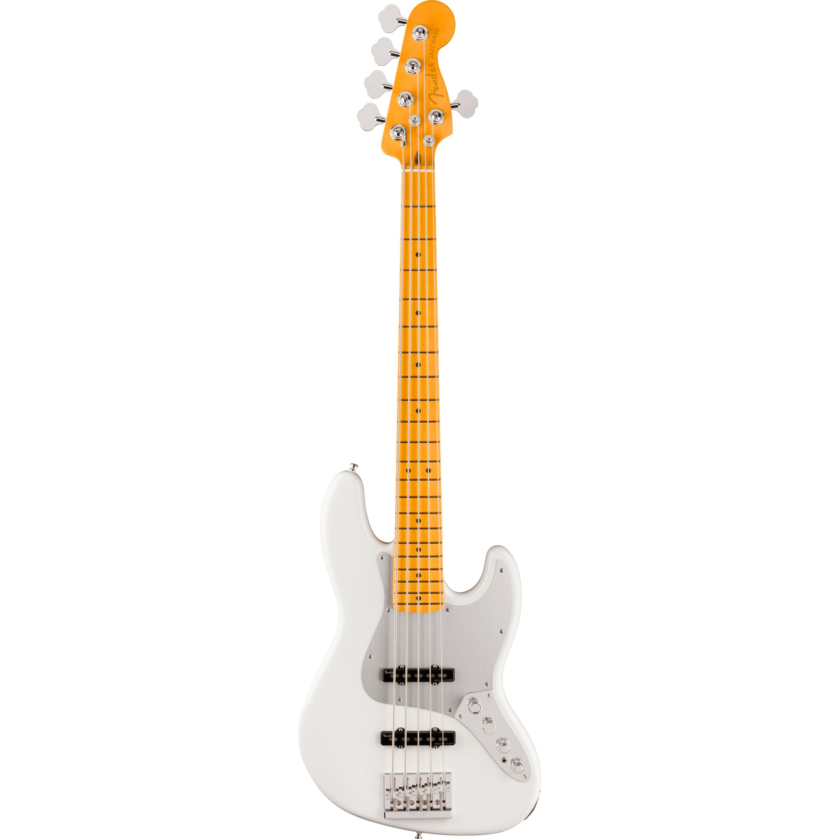 Fender E-Bass, E-Bässe, 5-Saiter E-Bässe, American Ultra II Jazz Bass V MN Avalanche - E-Bass