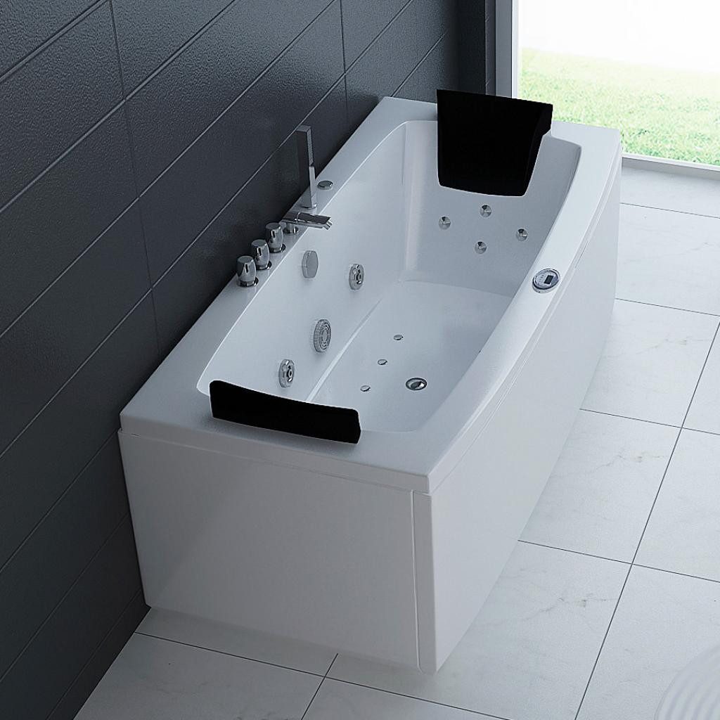 PureHaven Whirlpool 170x80 cm mit Heizung, Lichttherapie & Bluetooth-Soundsystem