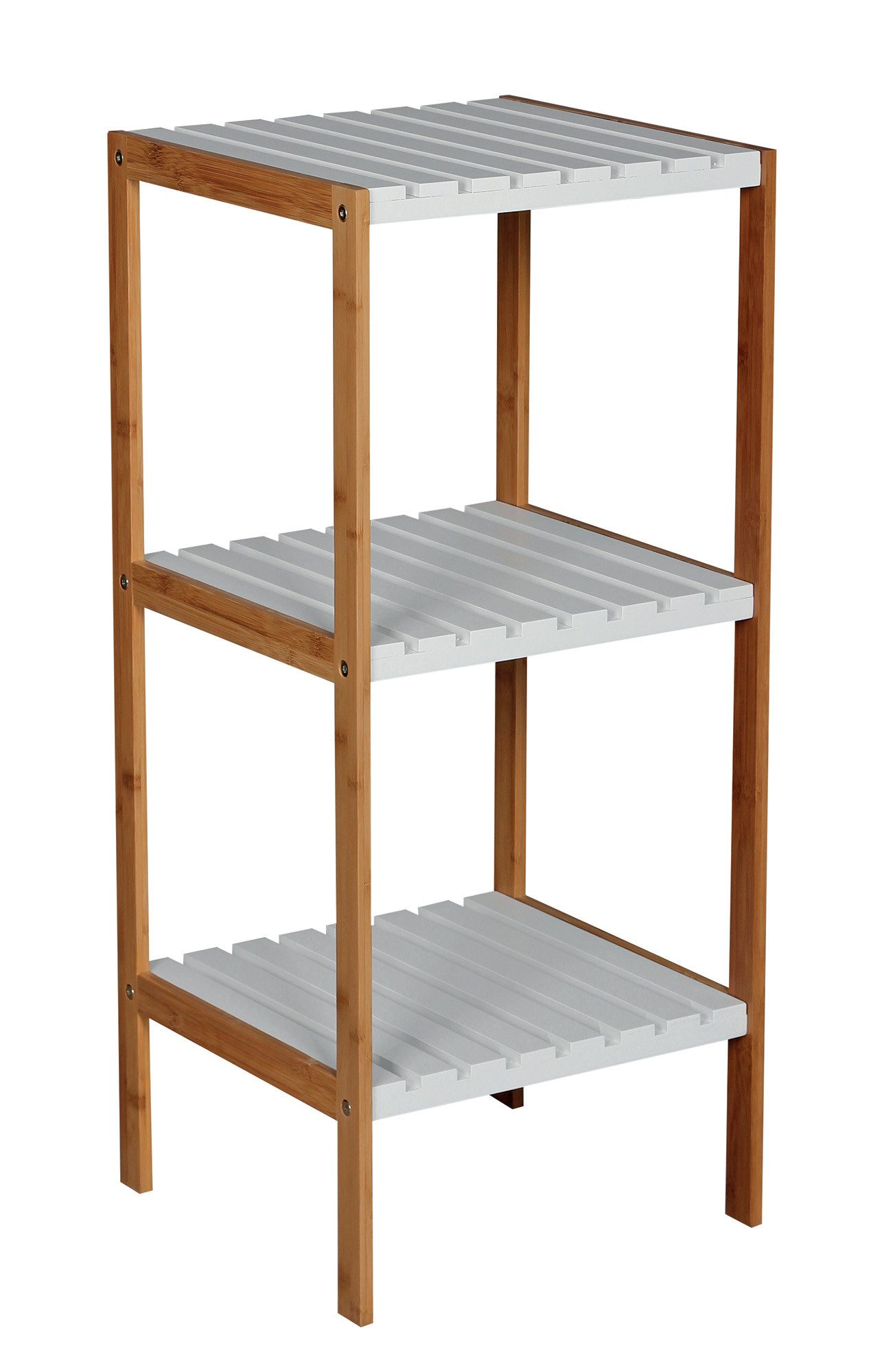 MSV Badmöbel-Set MSV Kopie von REGAL 3 NIVEAU BAMBUS MDF 34X33X78CM