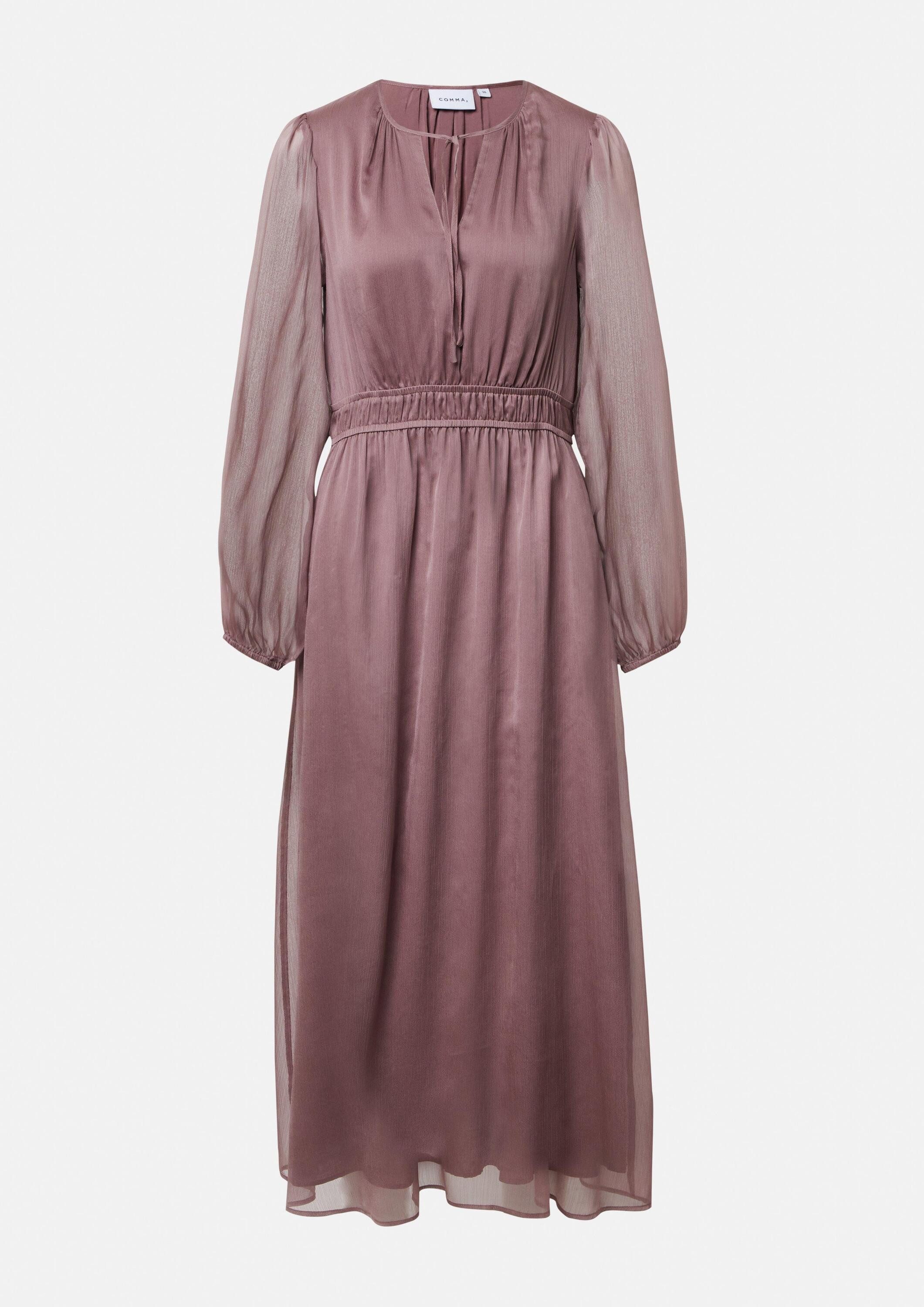 comma Maxikleid Kleid Feminines Struktur-Chiffon Kleid günstig online kaufen