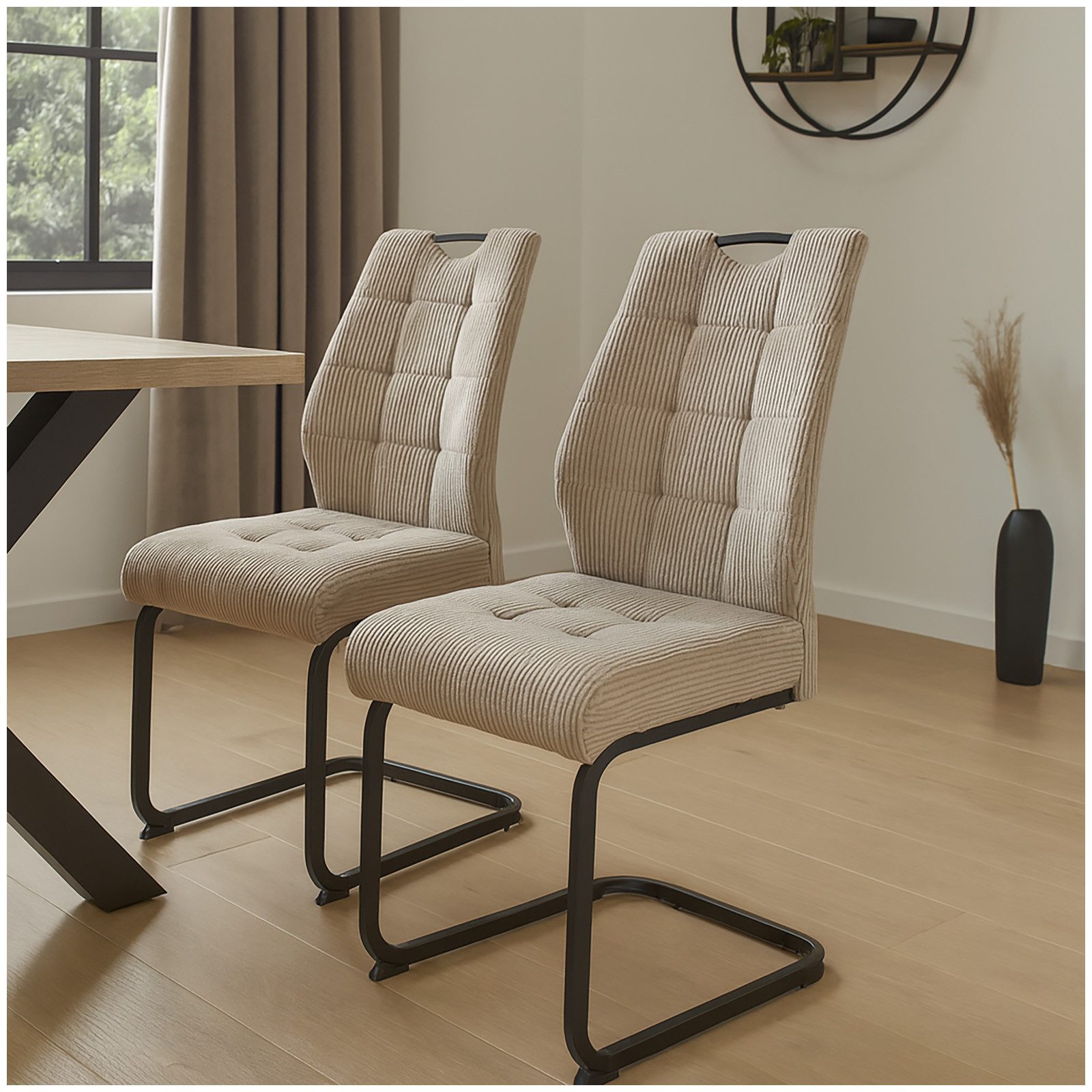 HTI-Living Esszimmerstuhl Modernes 2er Set Schwingstühle günstig online kaufen