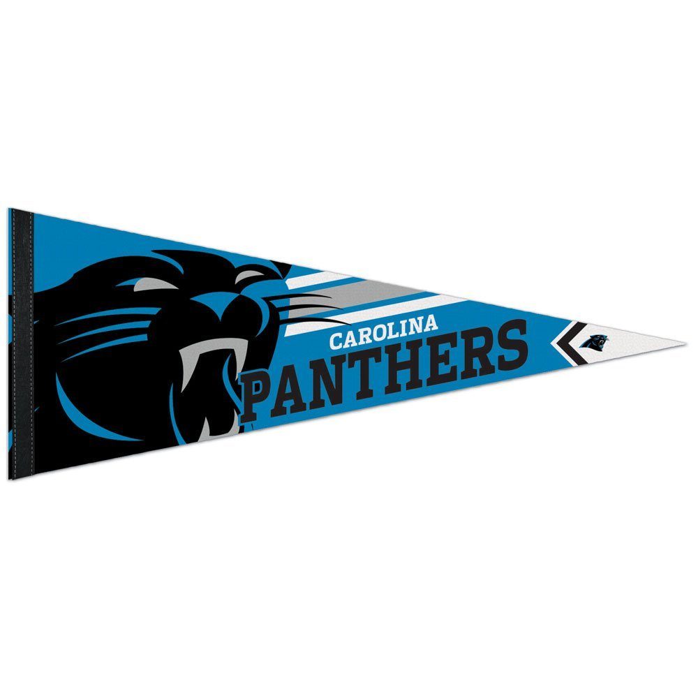 Filz Premium Wimpel 75x30cm Wanddekoobjekt Pennant NFL Panthers Carolina WinCraft