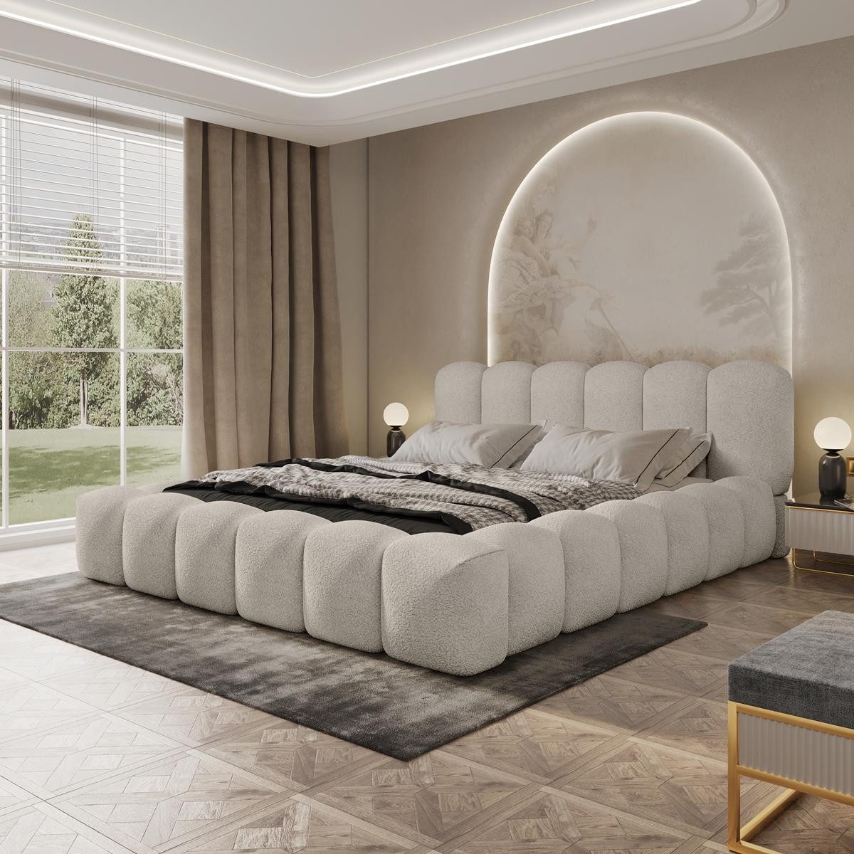 Compleo Polsterbett Designerbett, exklusives Bett, Modern günstig online kaufen