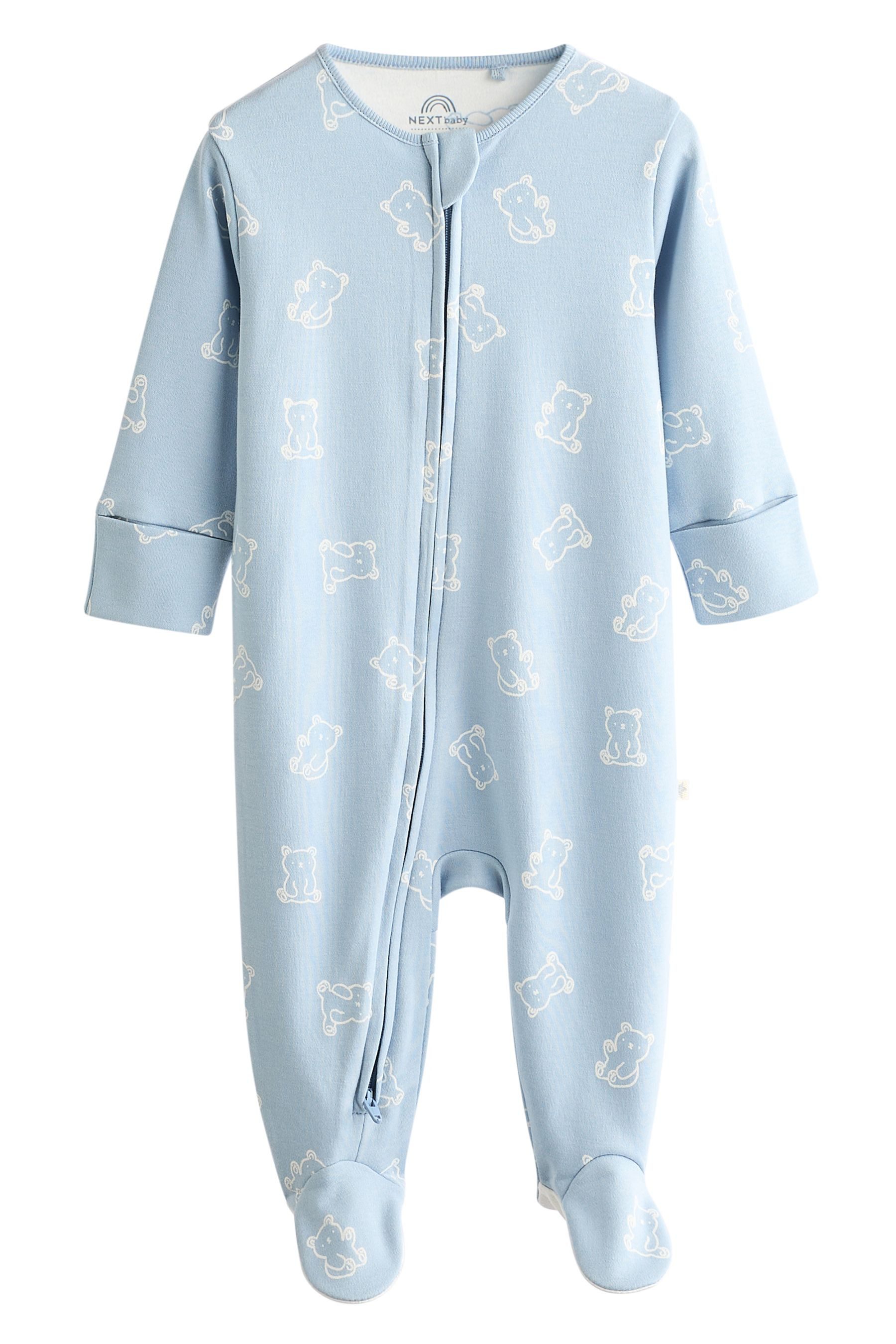 Next Schlafoverall Gerippte Babyschlafanzüge, 3er-Pack (3-tlg)