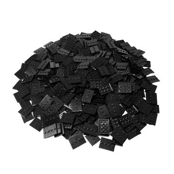 LEGO® Spielbausteine LEGO® 3x4 Standplatte Fliese Modifiziert - Black 88646 NEU - 100x, (Creativ-Set, 100 St), Made in Europe