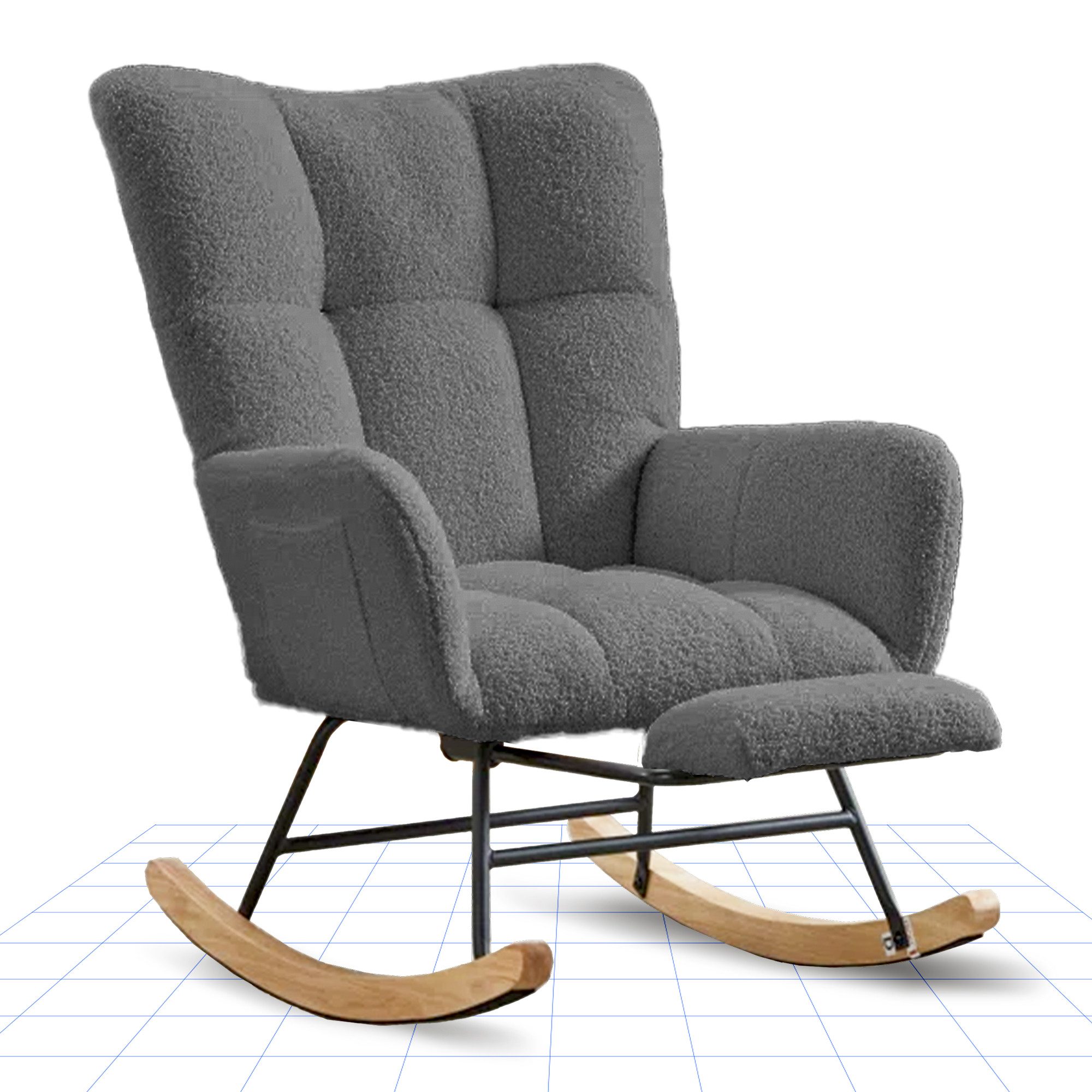 FLEXISPOT Schaukelstuhl mit Hoher Rückenlehne & Fußstütze, Relaxsessel, Sch günstig online kaufen