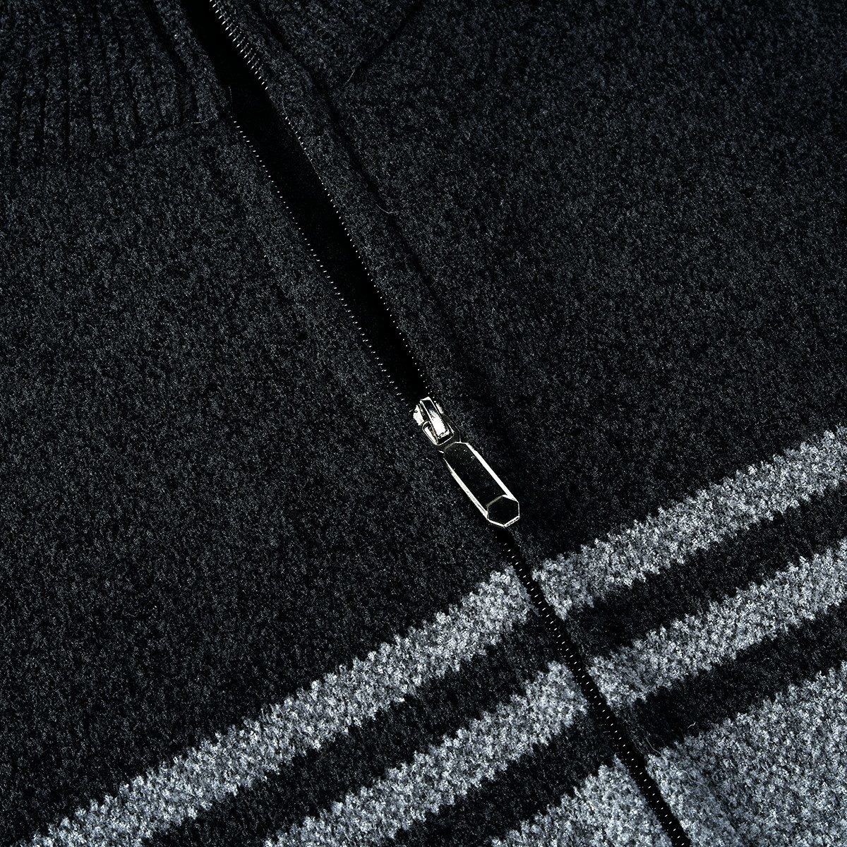 Allthemen Cardigan mit Stehkragen Grobstrick Strickjacke für Winter Strickpullover – Bild 4 von 5