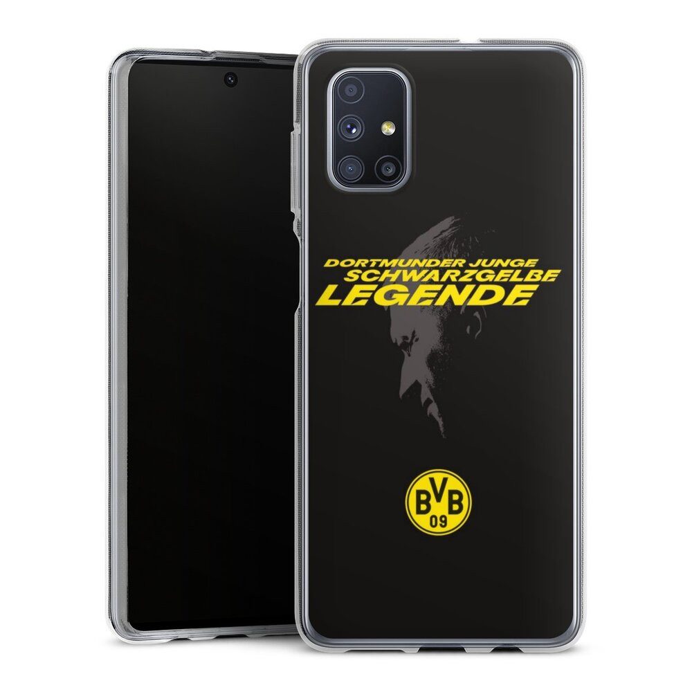 DeinDesign Handyhülle Marco Reus Borussia Dortmund BVB Danke Marco Schwarzgelbe Legende, Samsung Galaxy M51 Silikon Hülle Bumper Case Handy Schutzhülle