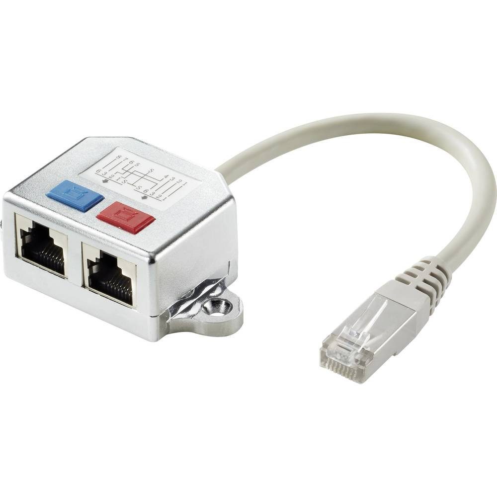 RJ45 T-Adapter CAT 6 für Cablesharing Netzwerk-Adapter
