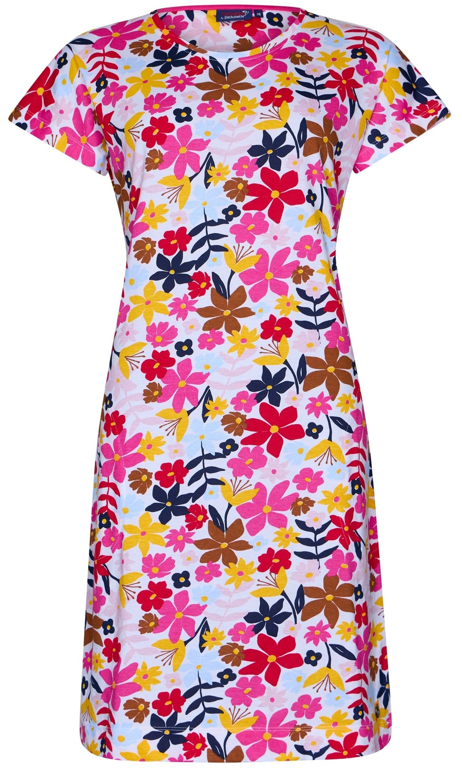 Rebelle Nachthemd Modisches Damen Schlafshirt mit kurzem Arm (1-tlg) Baumwolle