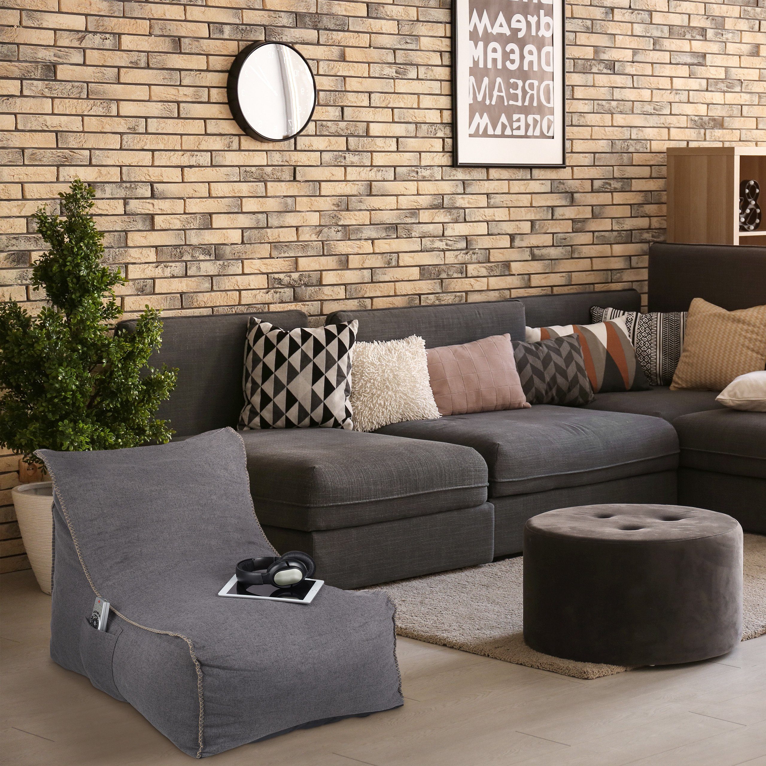 relaxdays Sitzsack mit Lehne