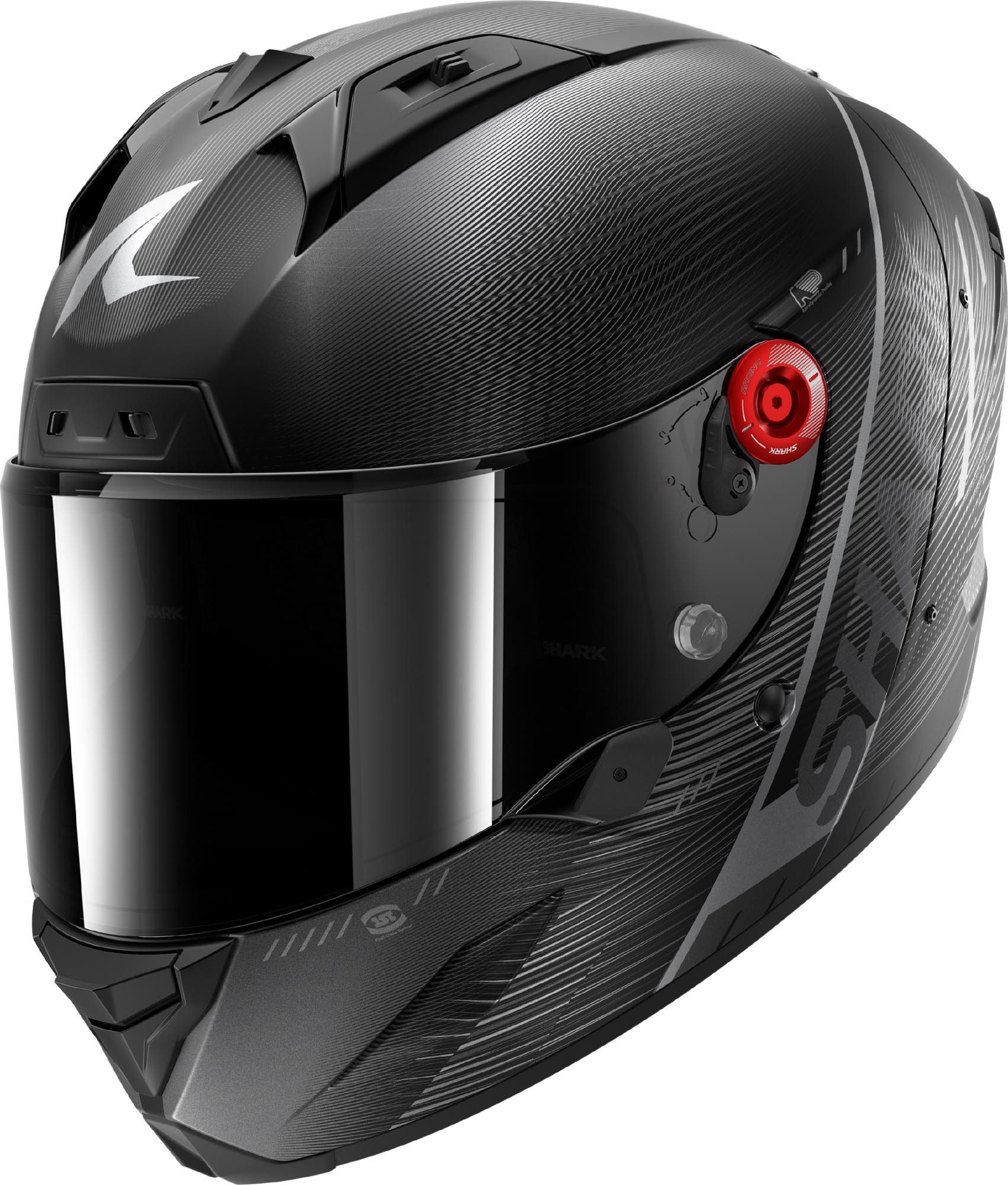 Shark Motorradhelm Aeron Speed Tech Carbon Helm, antifog beschichtet,vorbereitet für Kommunikationssystem,Notfalls