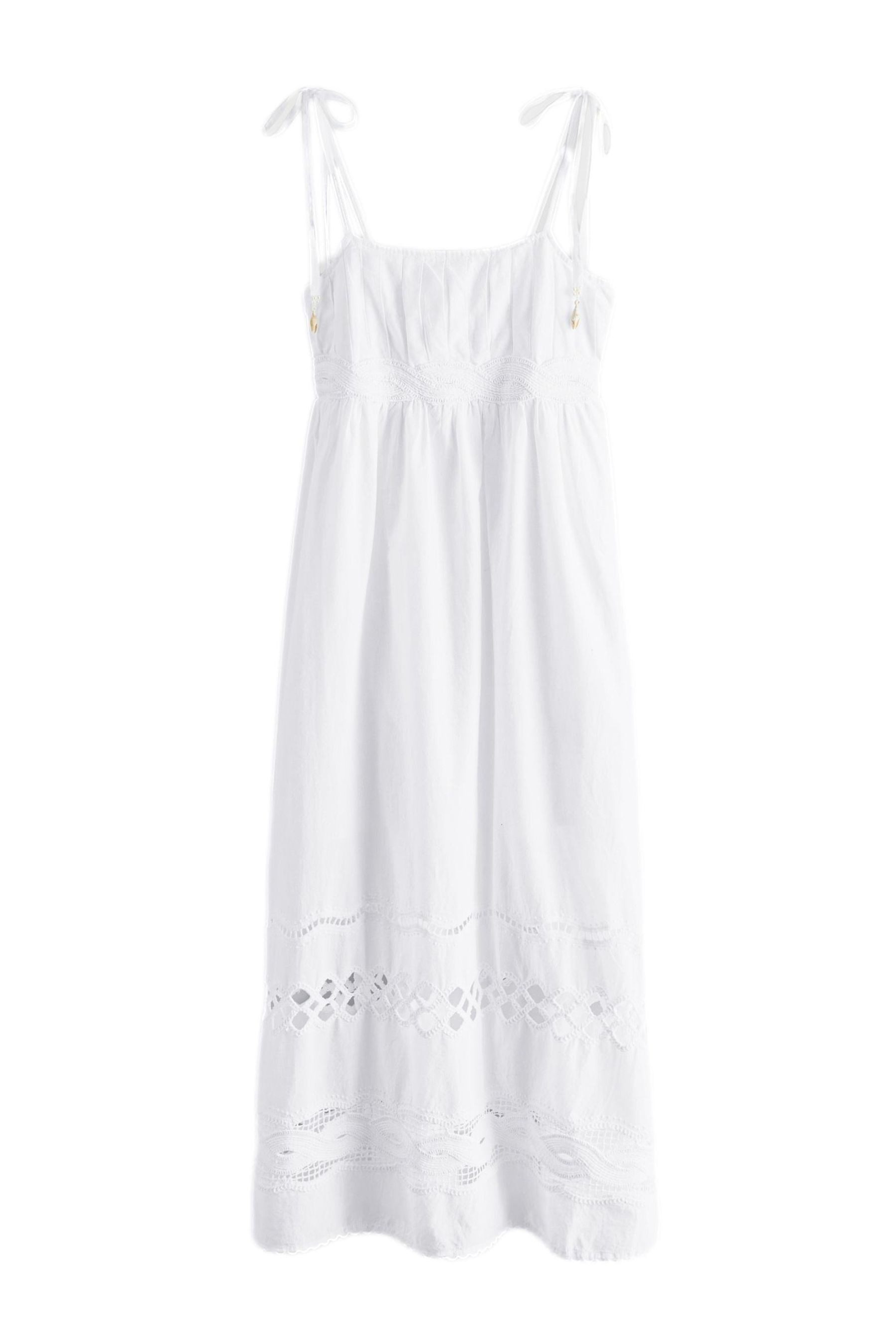 Next Midikleid Strukturiertes Bandeau-Midikleid aus Baumwolle (1-tlg) günstig online kaufen