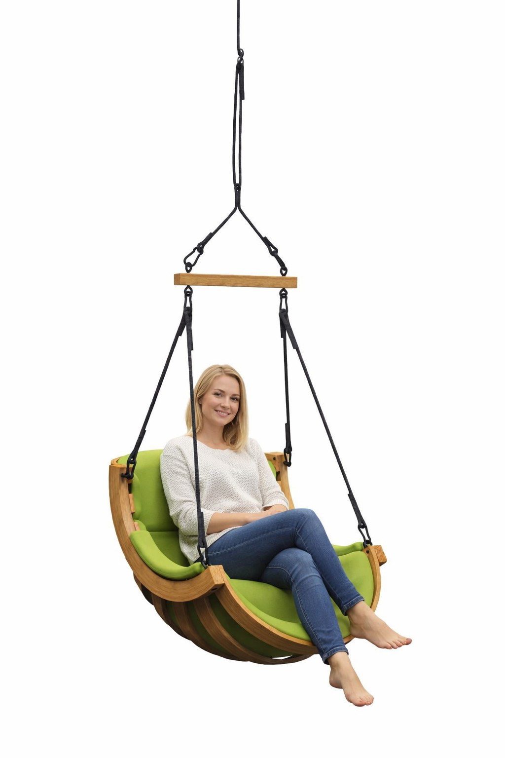 bv-vertrieb Hängesessel Hängesessel Lärchenholz Hängestuhl outdoor indoor Hanging Chair, Aus Lärchenholz