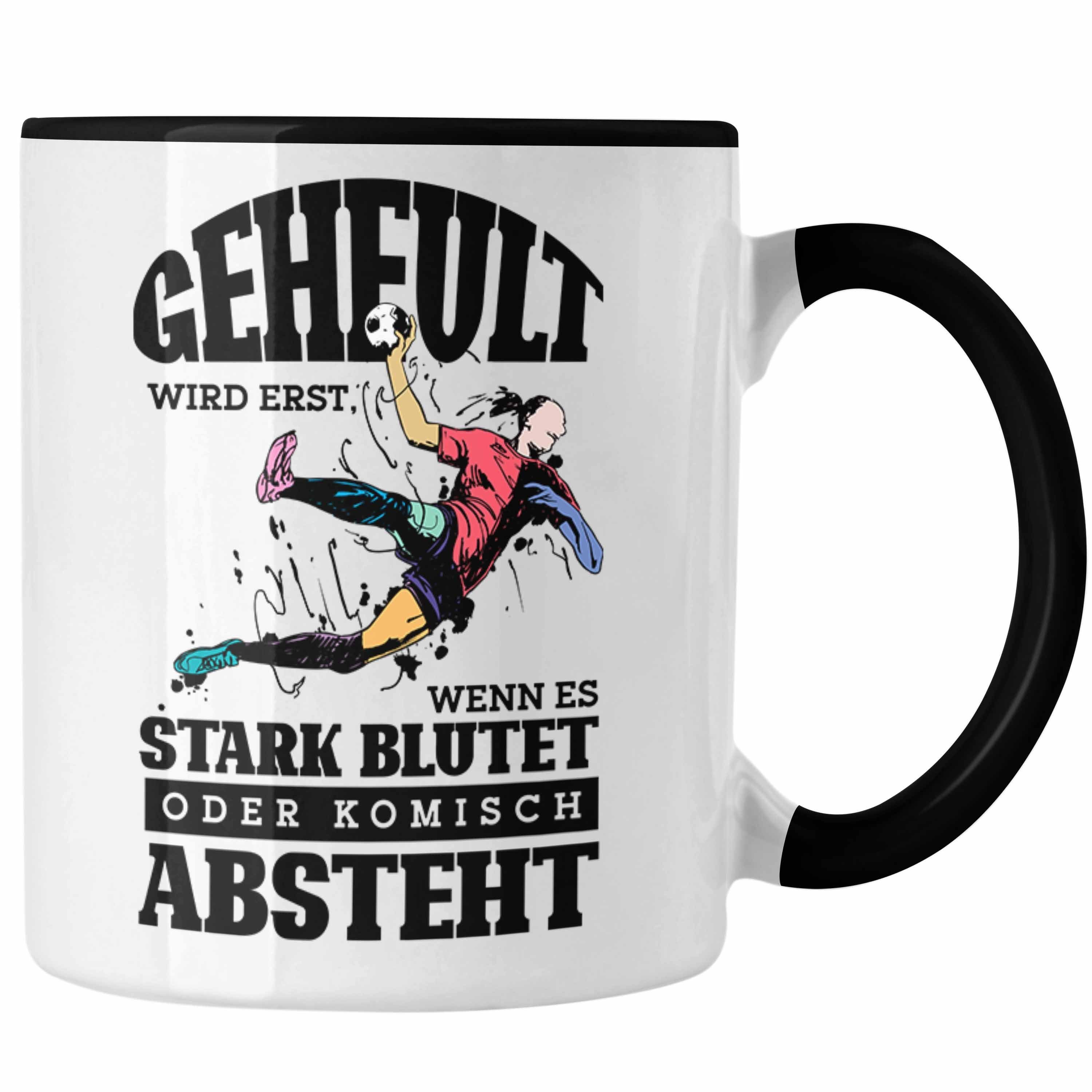 Trendation Tasse Lustige HandballTasse Geschenk für Handballspieler