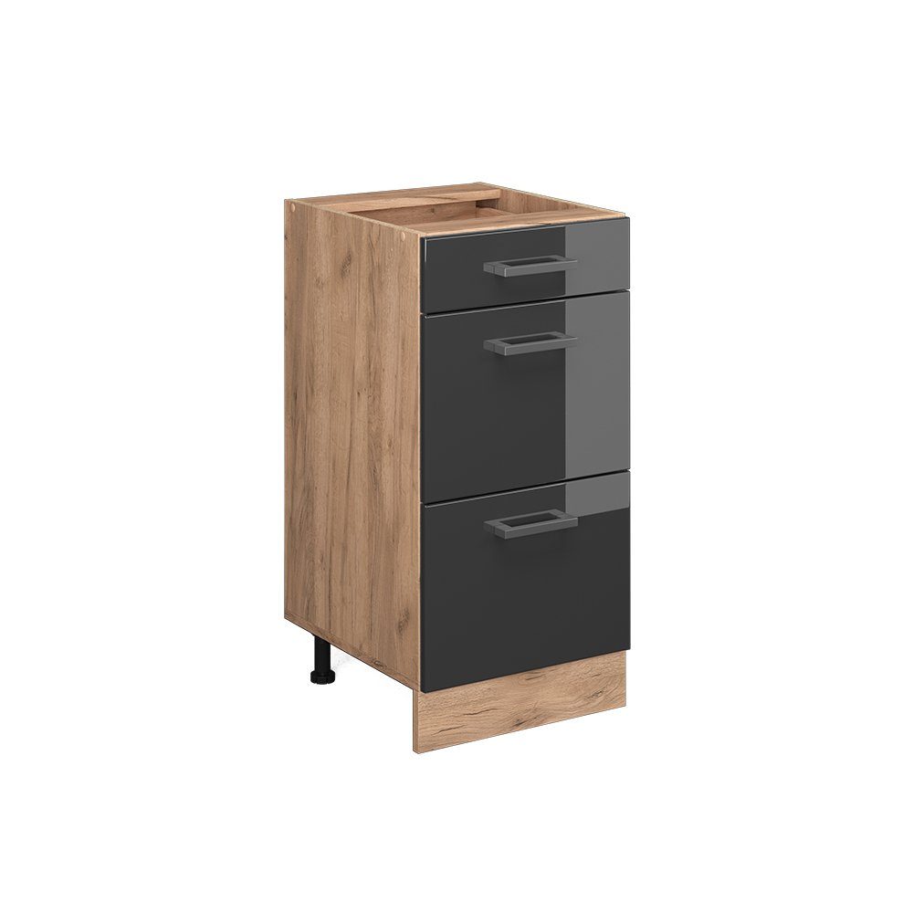 Vicco Unterschrank R-Line Anthrazit Hochglanz/Eiche 40cm, günstig online kaufen