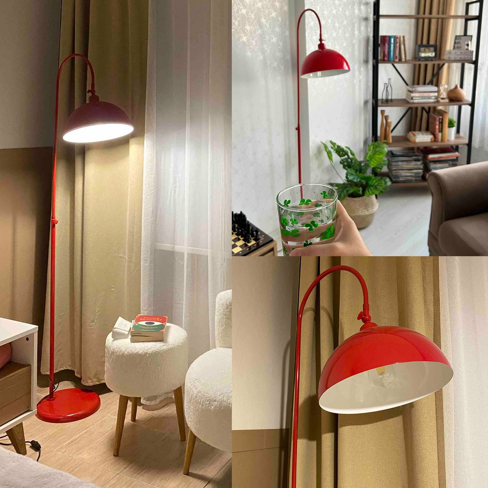 Bamyum Stehlampe Moderne Stehlampe aus Metall mit E27, verstellbarer Lampen günstig online kaufen