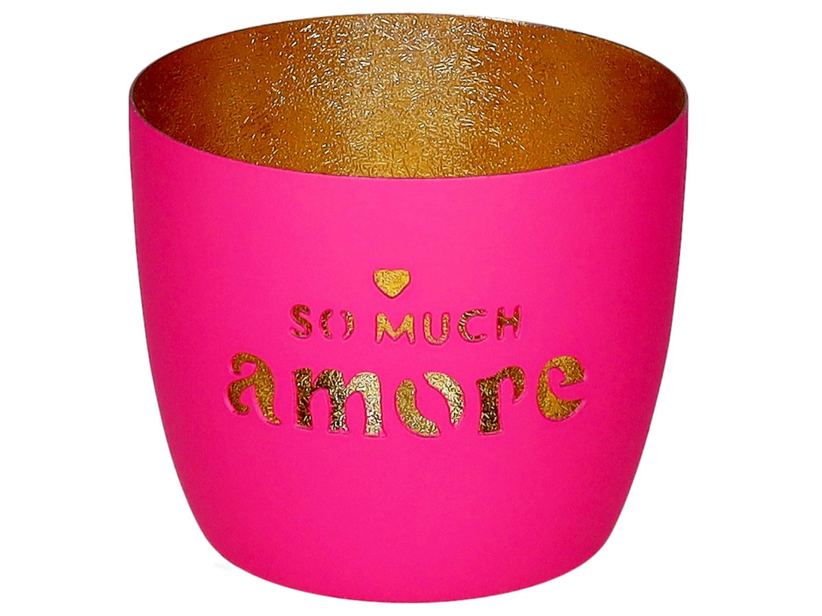 Giftcompany Windlicht Madras Windlicht M So much amore hot pink/gold 8,5cm