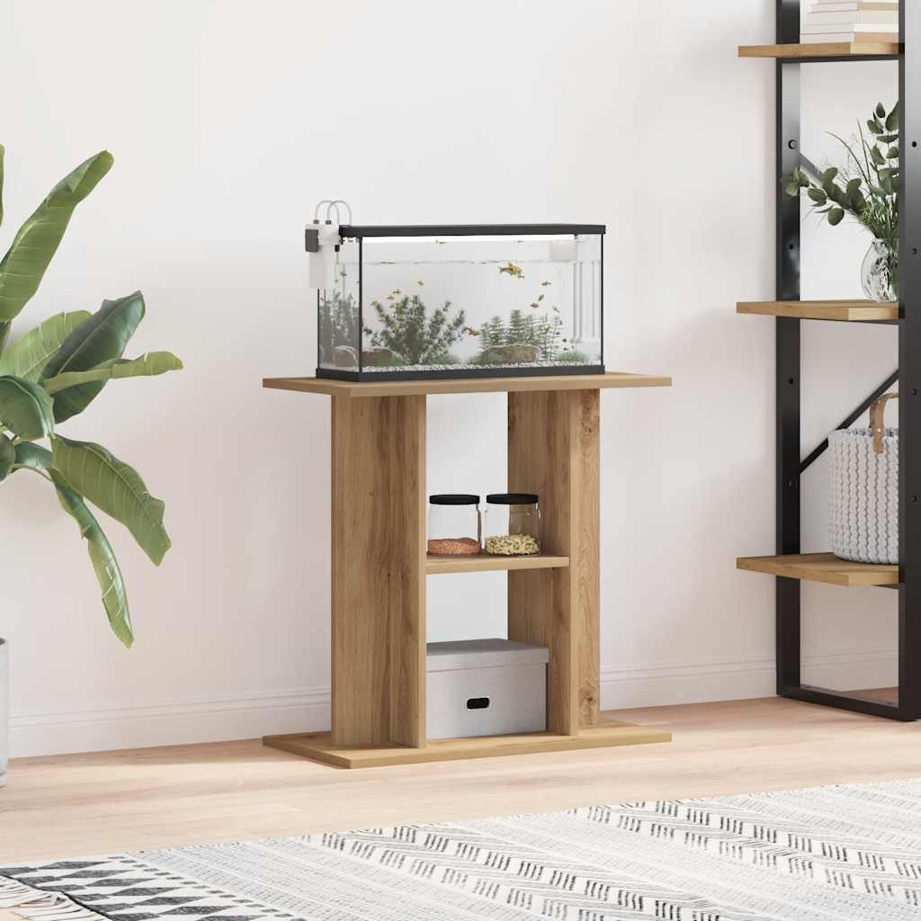 vidaXL Aquariumunterschrank Aquariumständer Artisan-Eiche 60x30x60 cm Holzwerkstoff – Bild 2 von 5