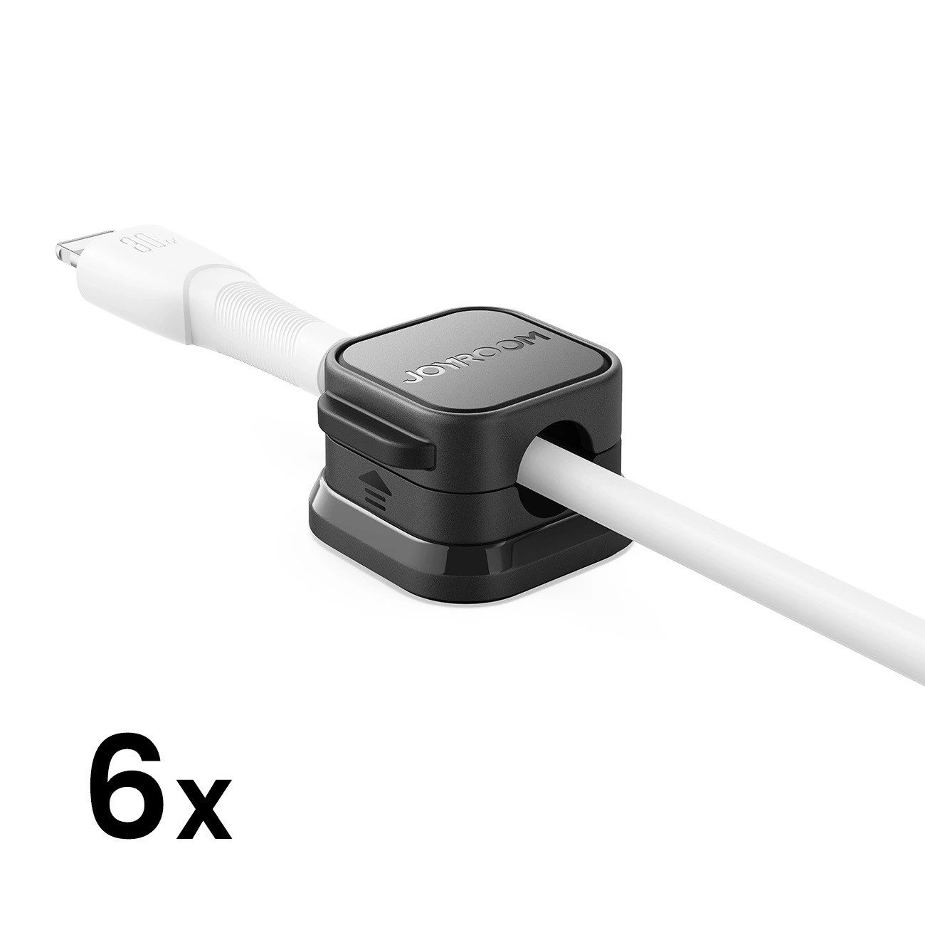 JOYROOM Kabeldurchfuhr Magnetischer Kabel-Organizer - 6 Stück mit 60°-Drehmechanismus