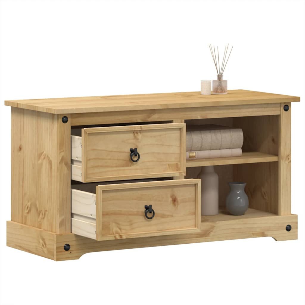vidaXL TV-Schrank TV-Schrank Corona 100x40x52 cm Massivholz Kiefer