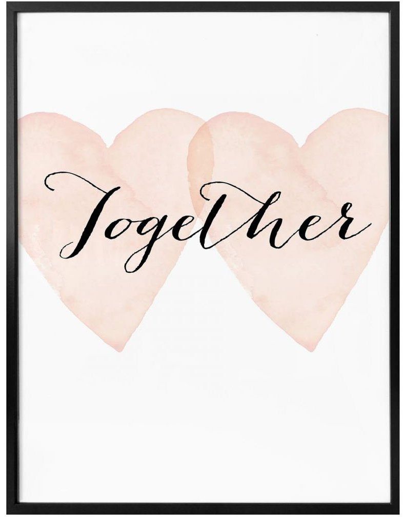 Together, Wandposter Schriftzug Wall-Art Wandbild, Bild, St), Poster (1 Poster,