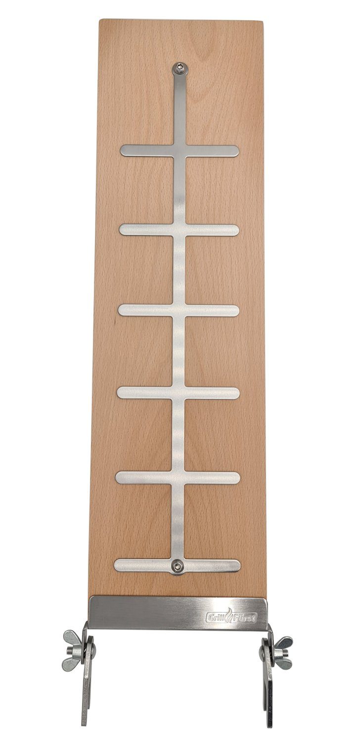 Räucherbrett Grillfürst Flammlachsbrett Buche 14 x 50 cm Schraub-Variante