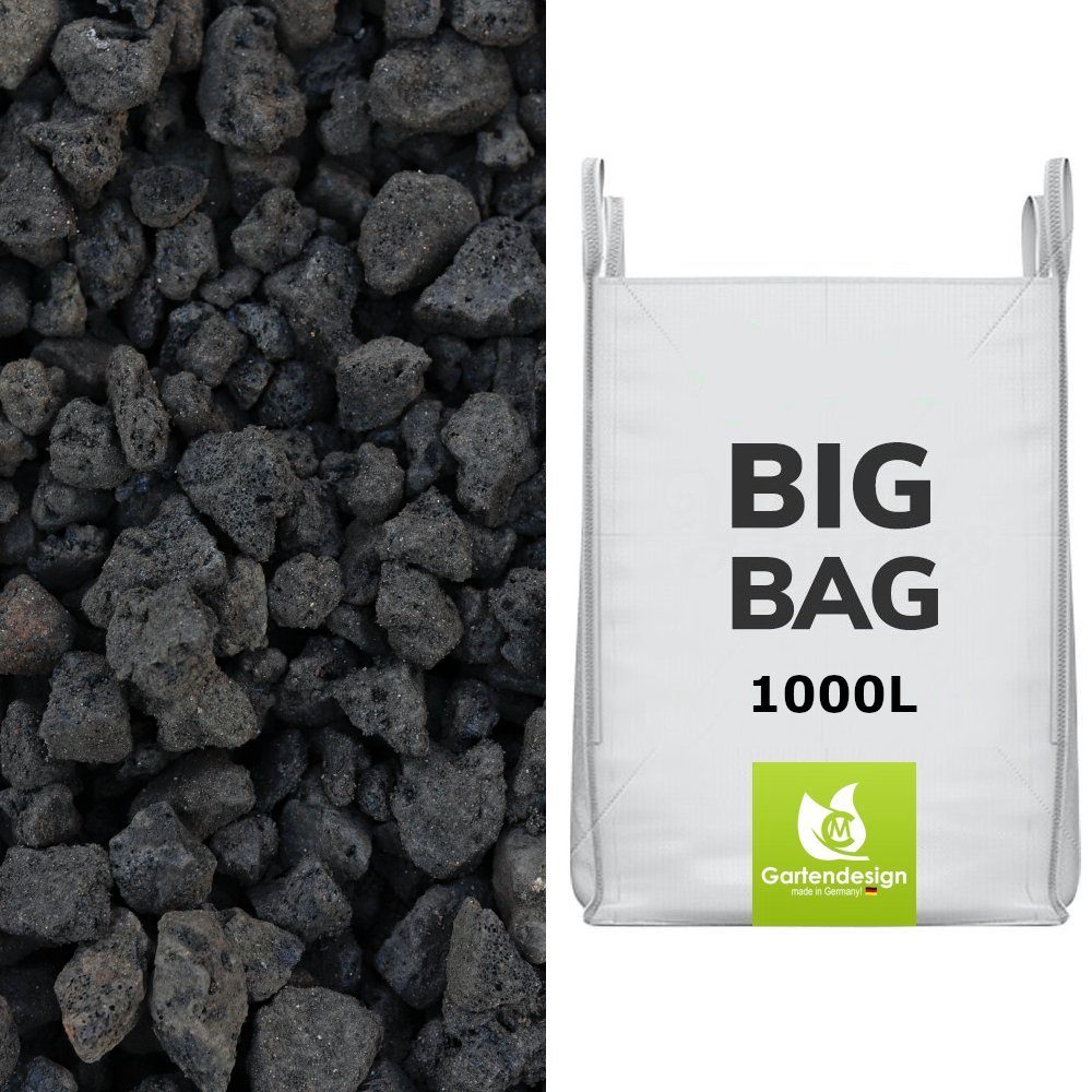 CM-Gartendesign Lavasteine Lavamulch, (16/32mm, schwarz), 1000L