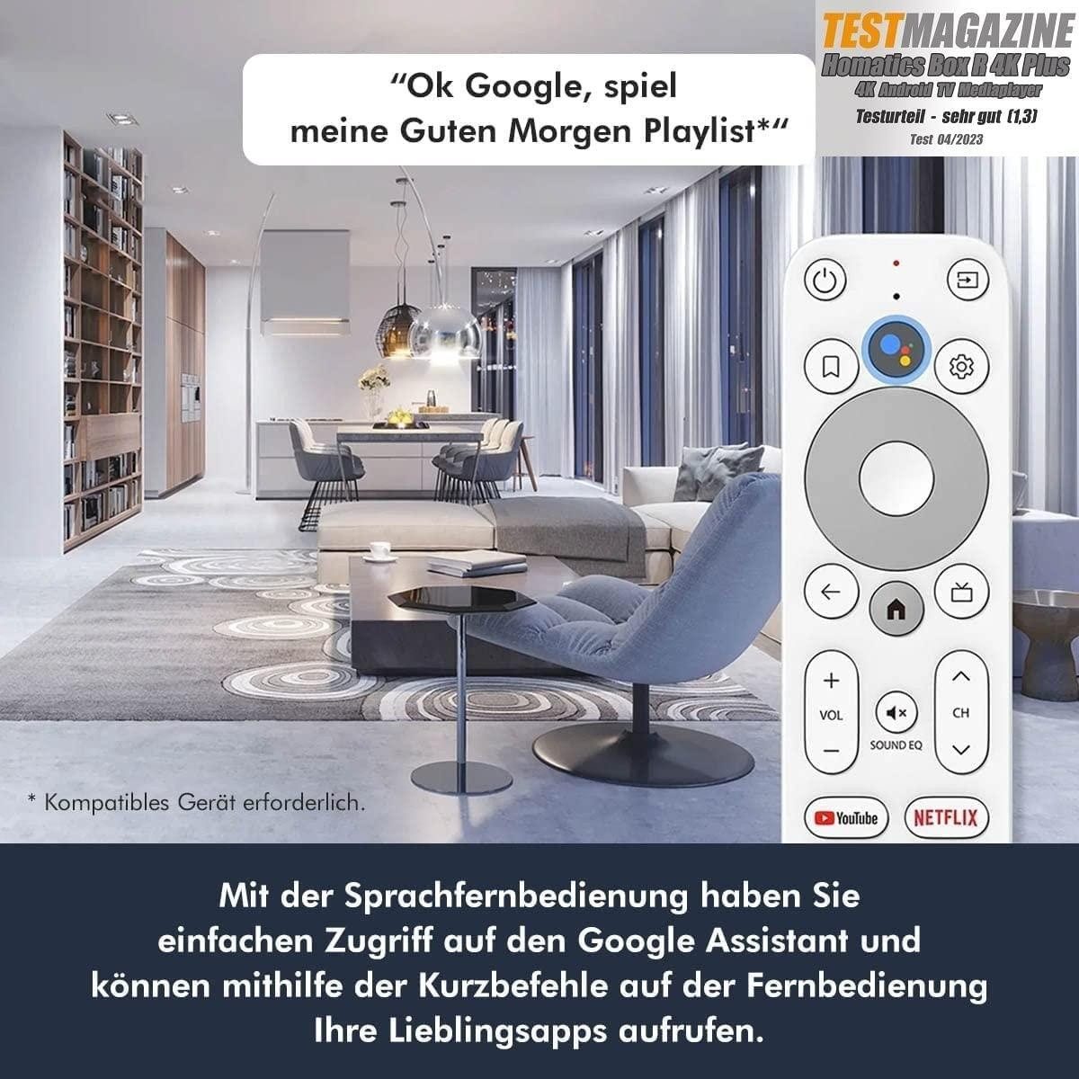 Homatics Streaming-Box Box R 4K Plus Android TV + DVB-T2 Tuner