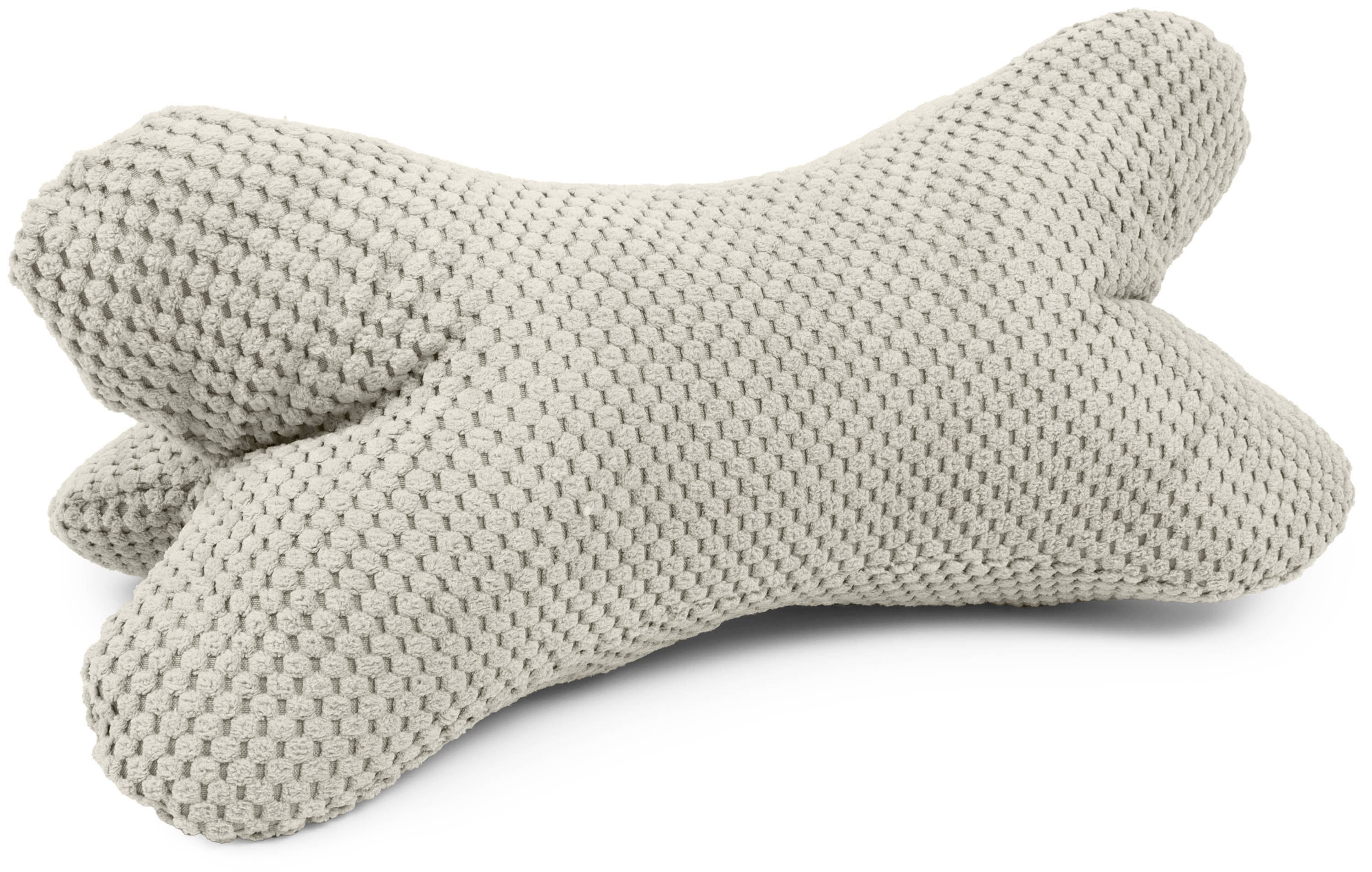 Amilian Nackenkissen - Knochenkissen - Leseknochen ca. 44x22 cm - Lesekissen, Leseknochen für Erwachsene, Buch- und Tabletstütze - Nackenrolle, Bücherknochen - Lesekissen für Bett und Sofa