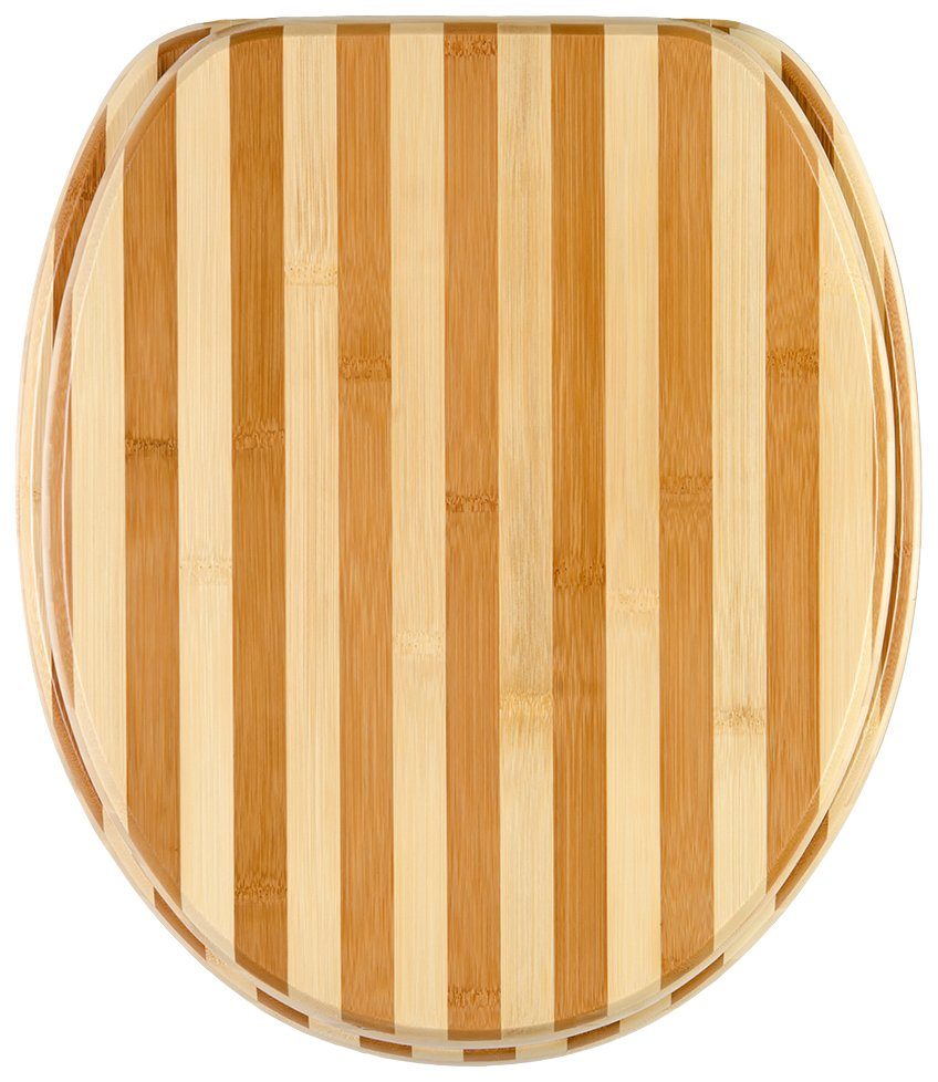 Sanilo WC-Sitz Bambus Gestreift, mit Absenkautomatik günstig online kaufen