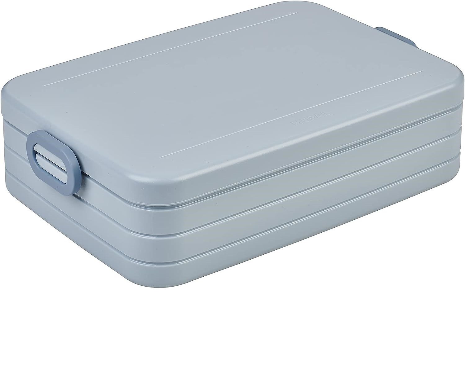 Mepal Lunchbox Lunchbox Take a Break Large, 1500 ml, mit Unterteilung, Für 4 Sandwiches, spülmaschinenfest, Nordic Blue