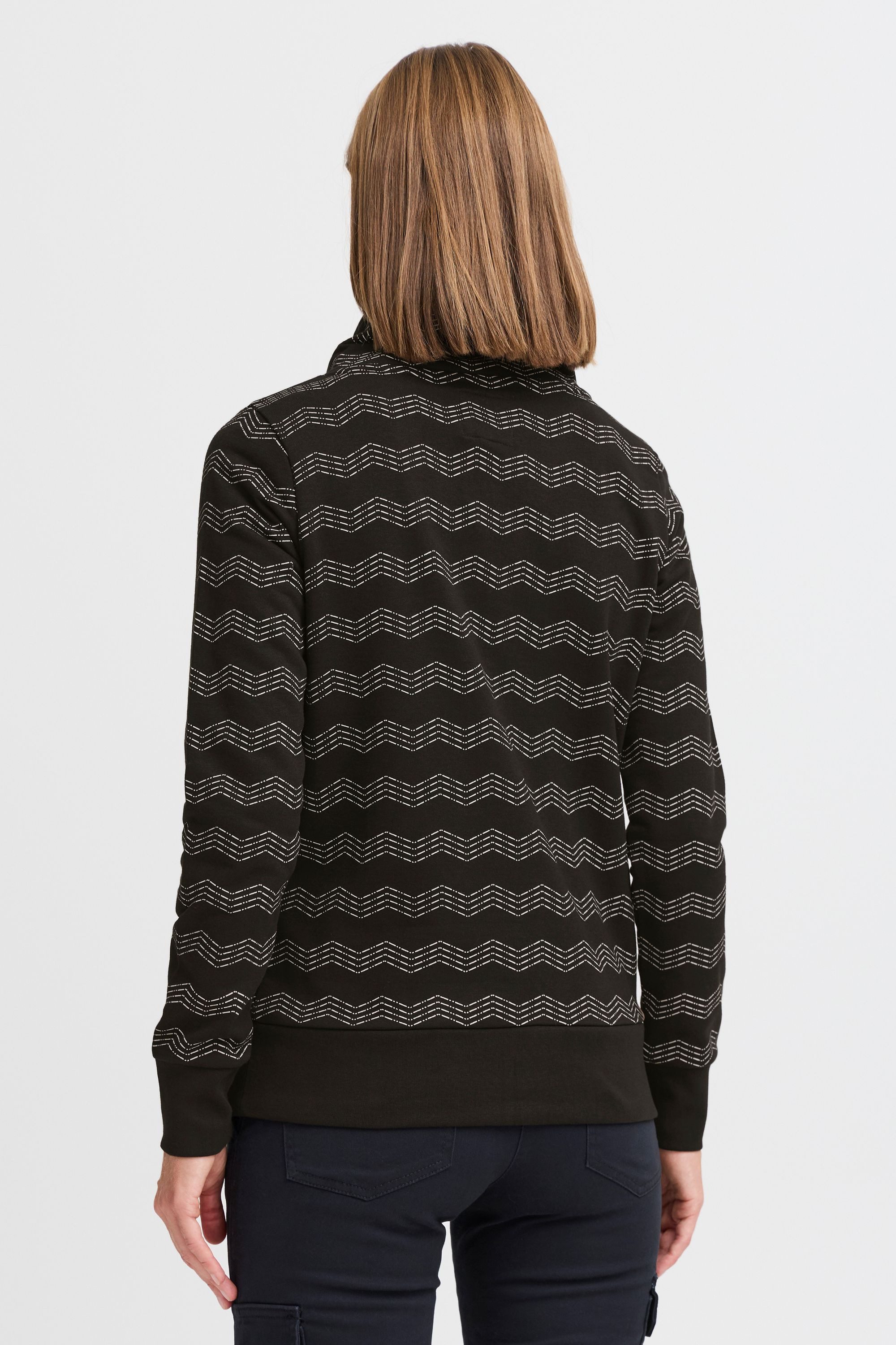 OXMO Sweatshirt OXVernita Modischer Sweater mit hohem Kragen