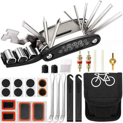 Silberstern Fahrrad-Reparaturset Fahrradreparaturset, Zubehör-Werkzeugset, 16-in-1-Multitool, 13-St., E-Bike-Sets, Mountainbikes, Geschenke für Radfahrer
