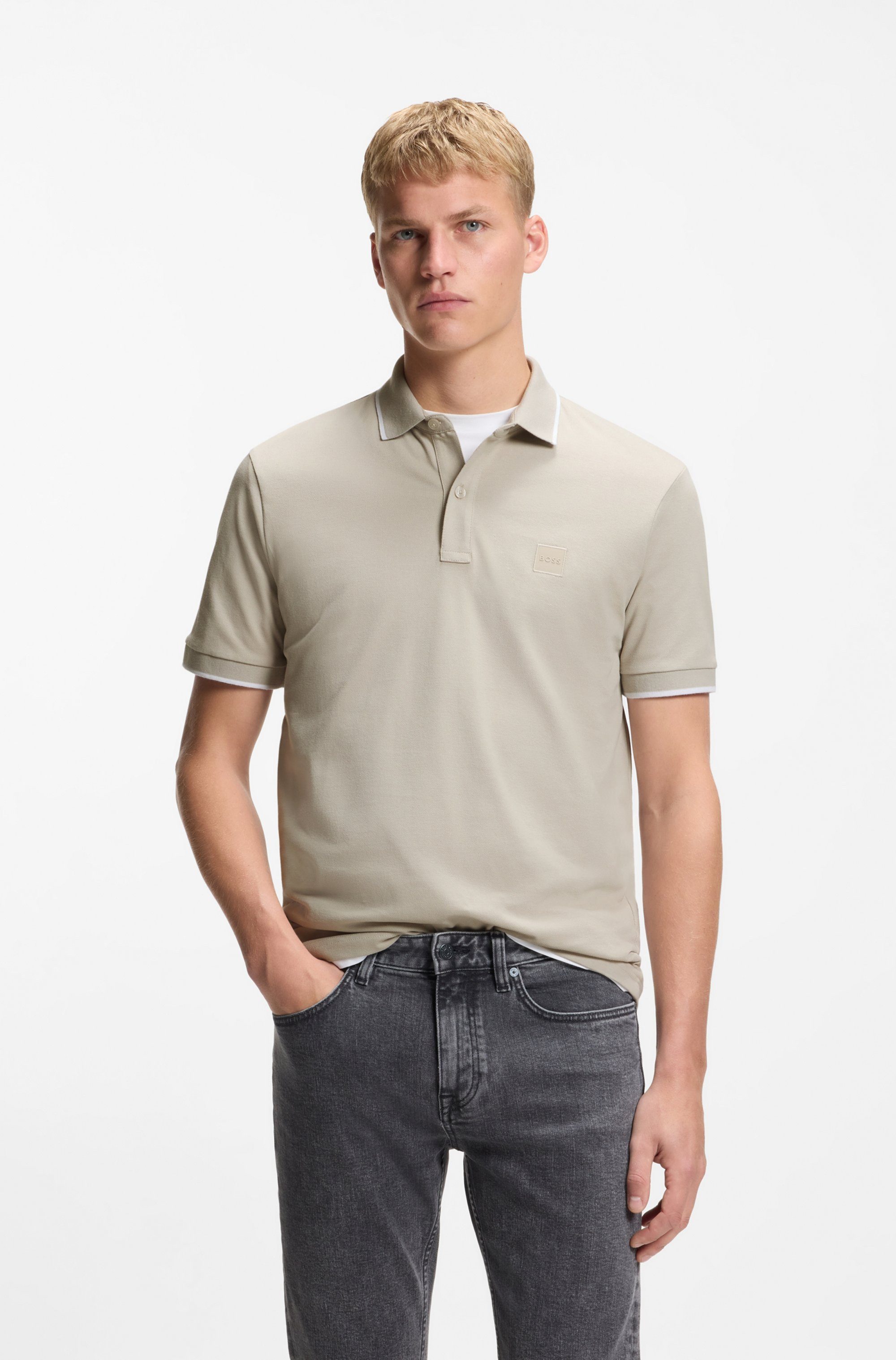 BOSS ORANGE Poloshirt Passertip mit BOSS Logo-Badge günstig online kaufen