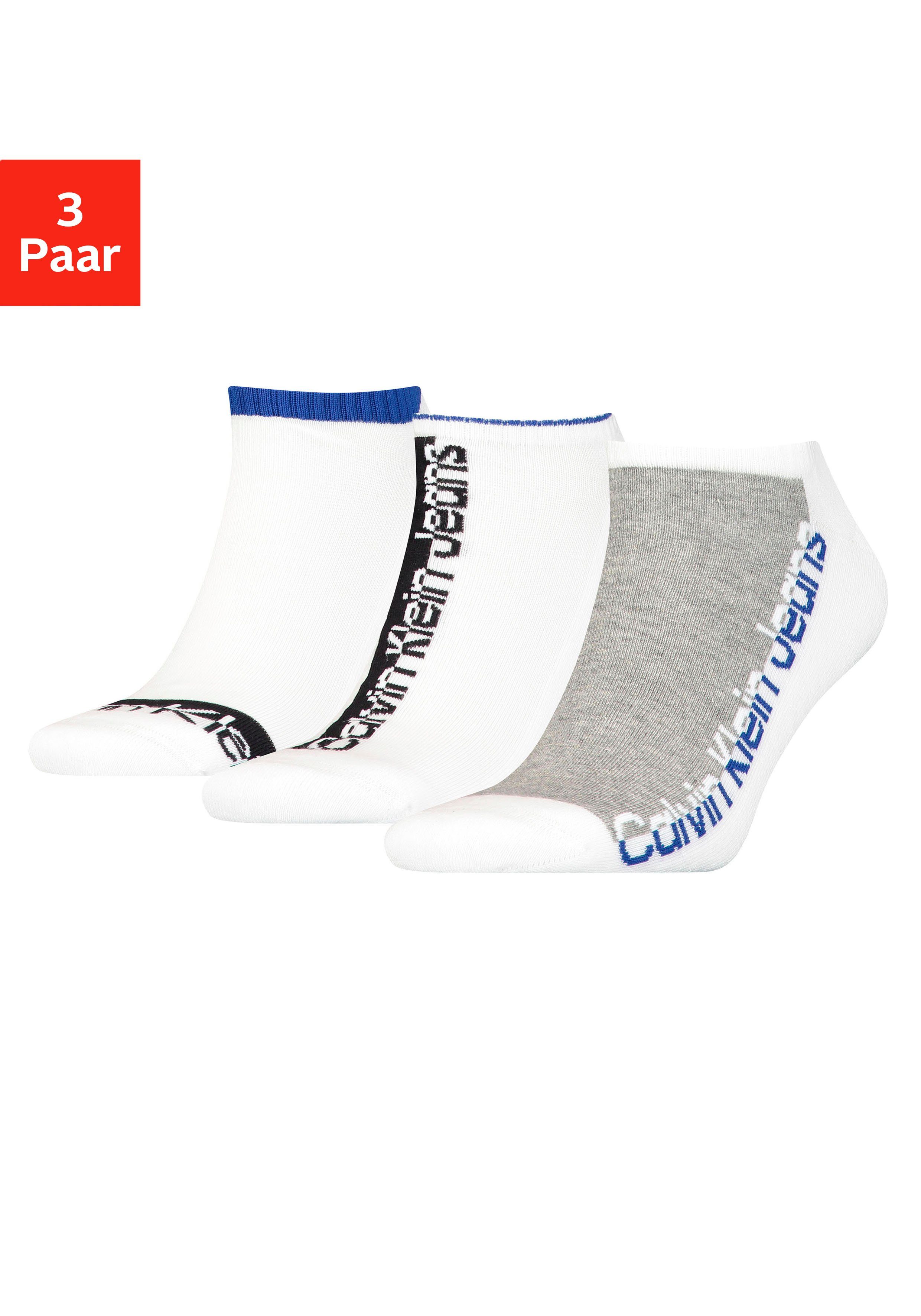 Calvin Klein Sneakersocken (3-Paar) mit Logo-Schriftzug