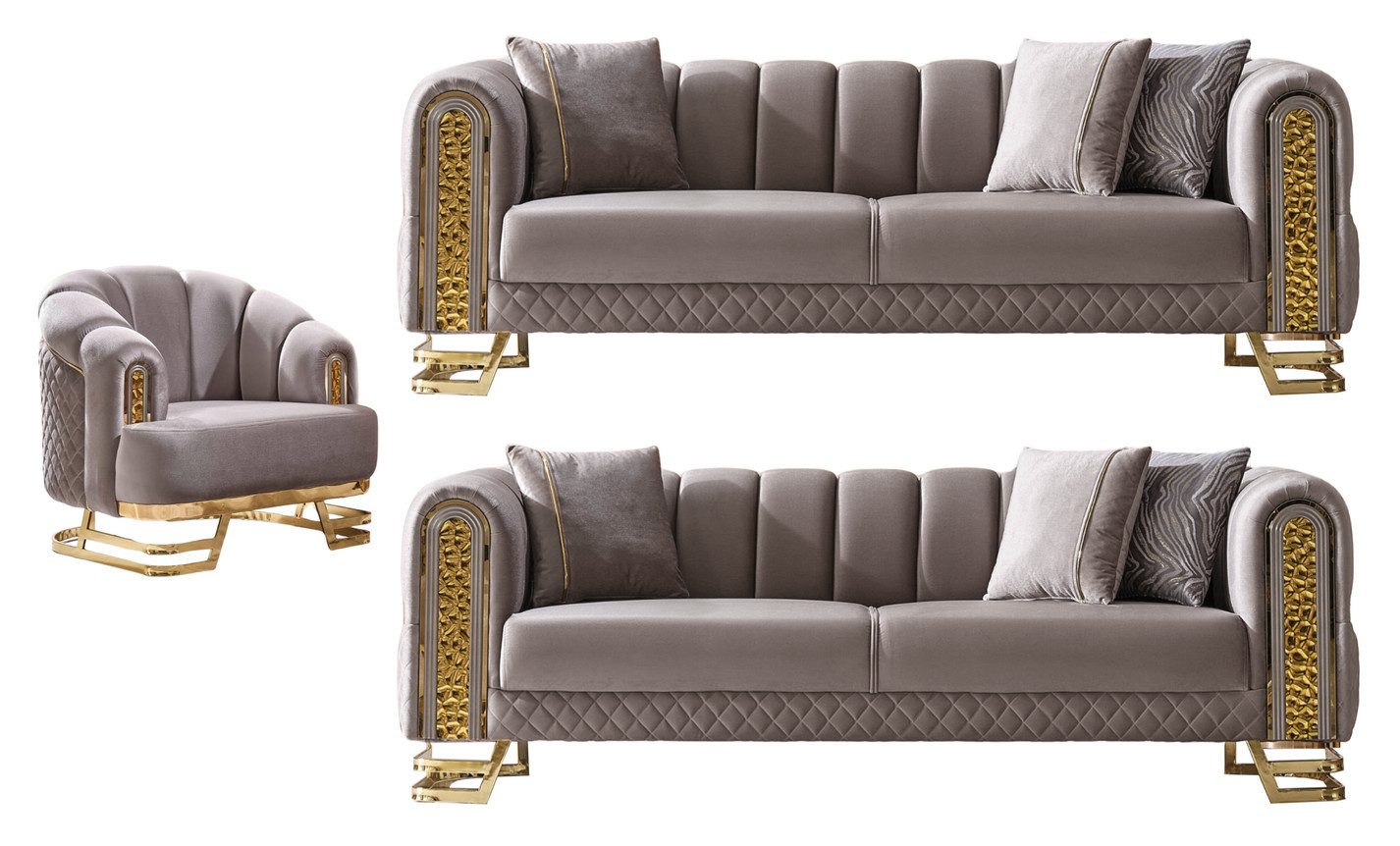 Villa Möbel Polstergarnitur Aveline, (Set, 3-tlg), günstig online kaufen