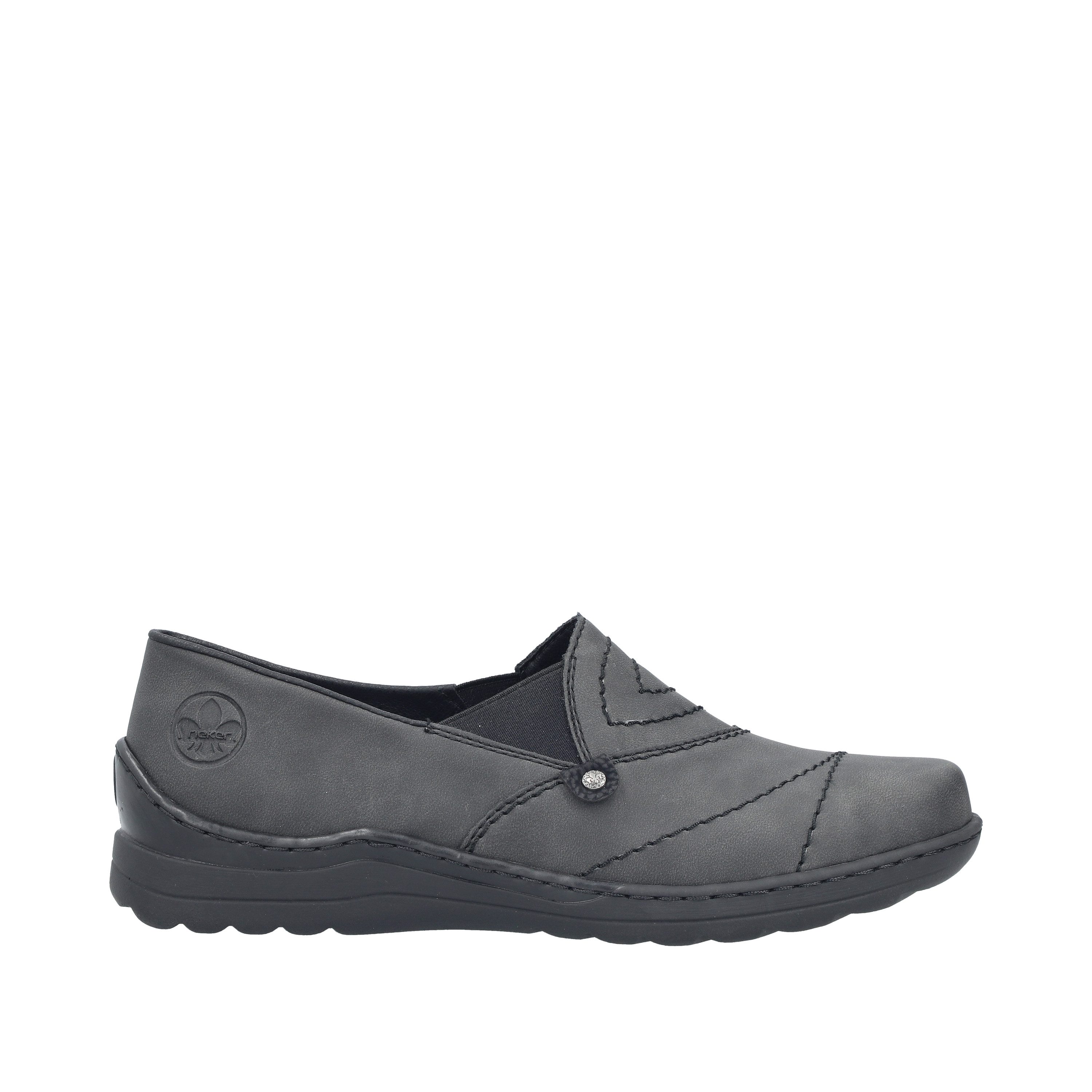 Rieker Slipper Halbschuh, Schlupfschuh mit Ziernaht und Gummizug