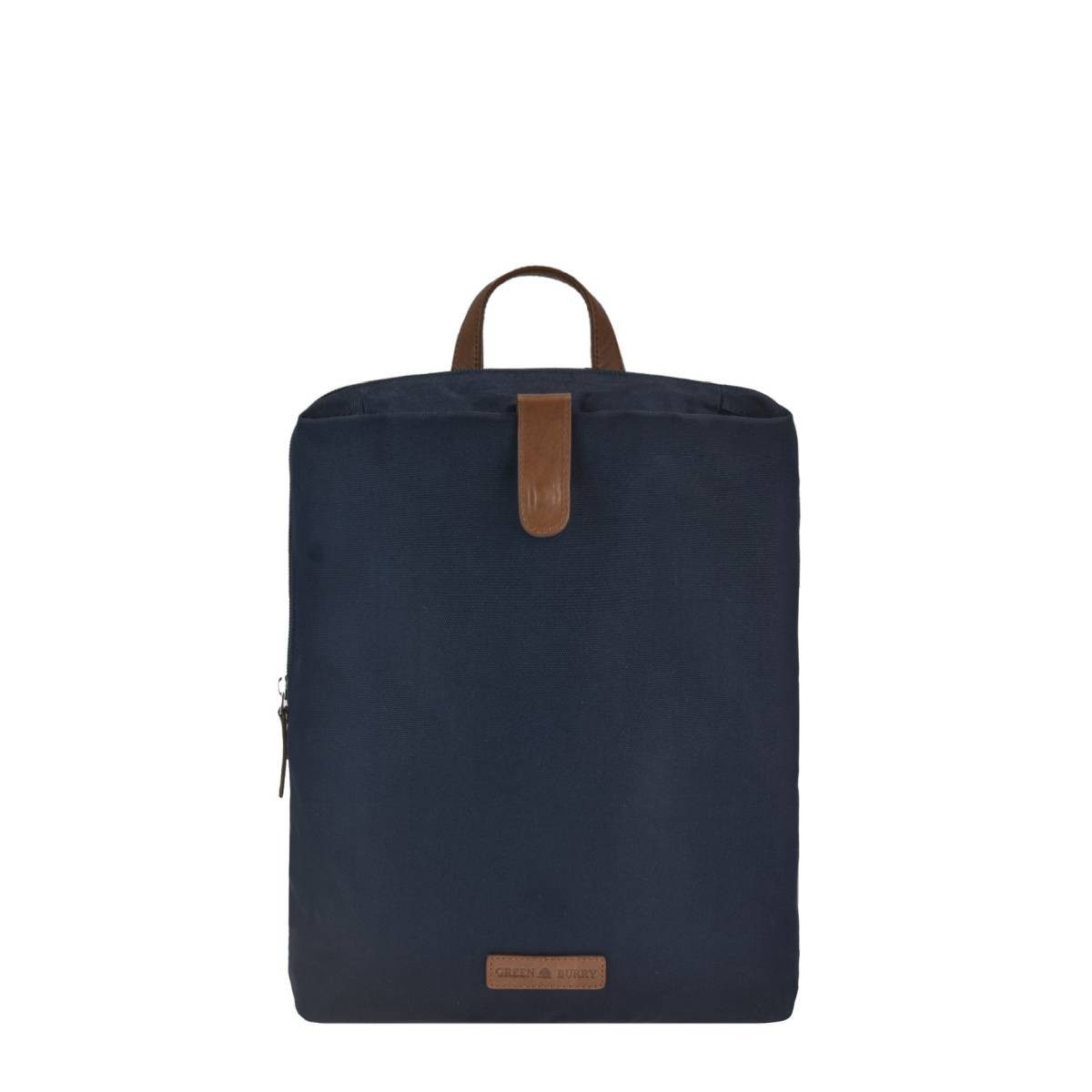 Greenburry Freizeitrucksack "Eva" leichter Nylonrucksack, Rucksack 26x30cm, kleiner Damenrucksack Cityrucksack klein, blau