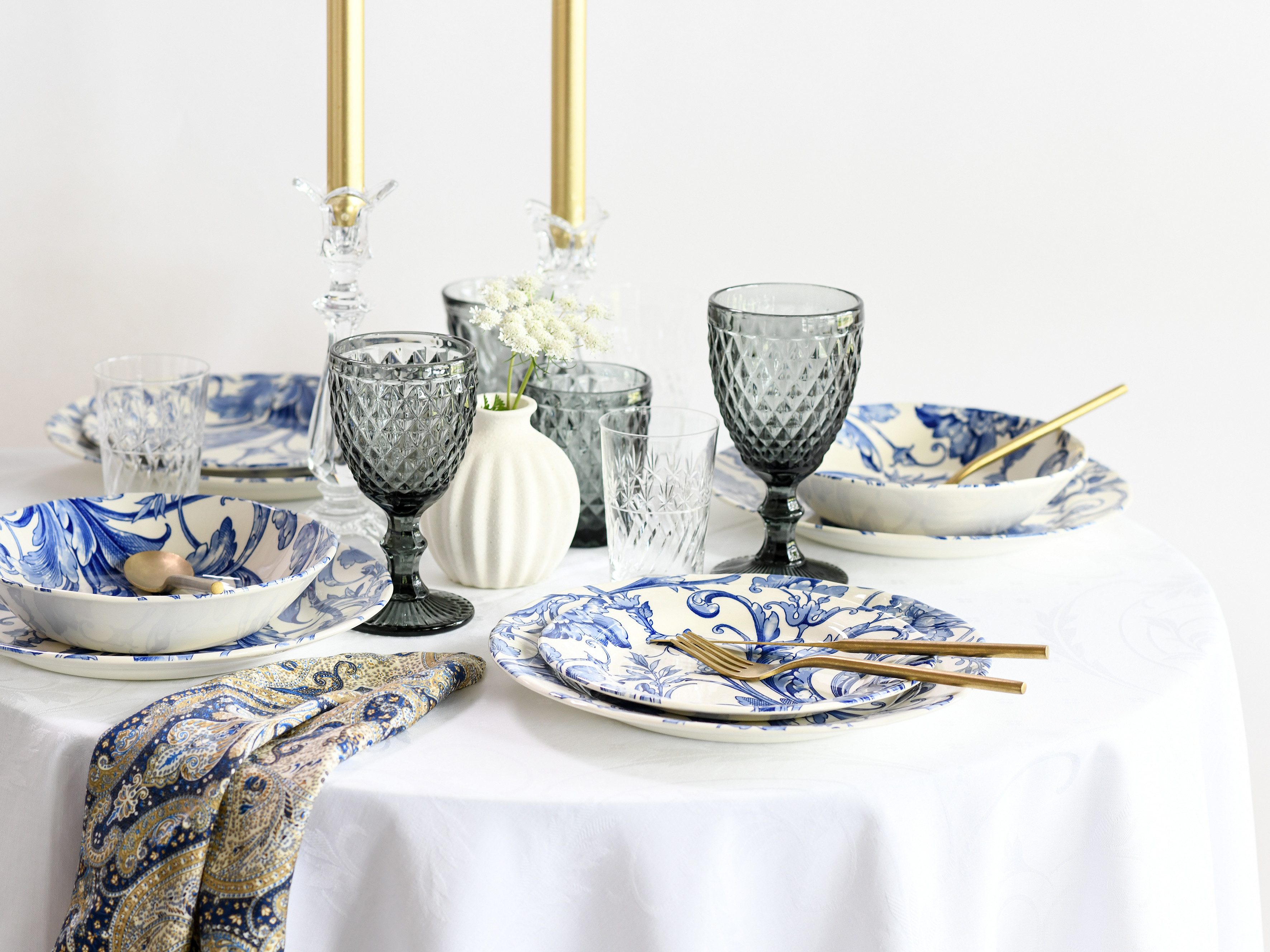 CreaTable Teller-Set Venecia, Teller Set 18-tlg (18-tlg), 6 Personen, Steingut, Traditionell, Nostalgie