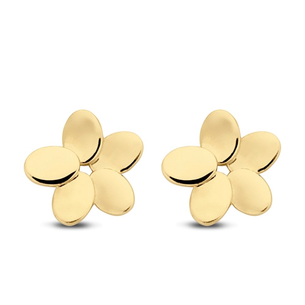 NICEANDnoble Paar Ohrstecker 585er Gelbgold Ohrstecker Blüte