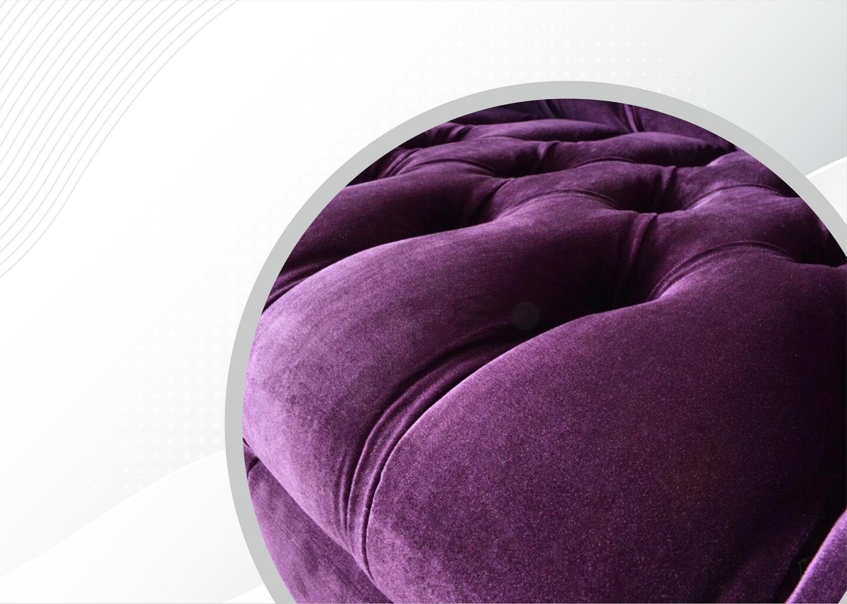 JVmoebel Chesterfield-Sofa Violeter luxus in Europe Couch Design, moderne Made Chesterfield Dreisitzer