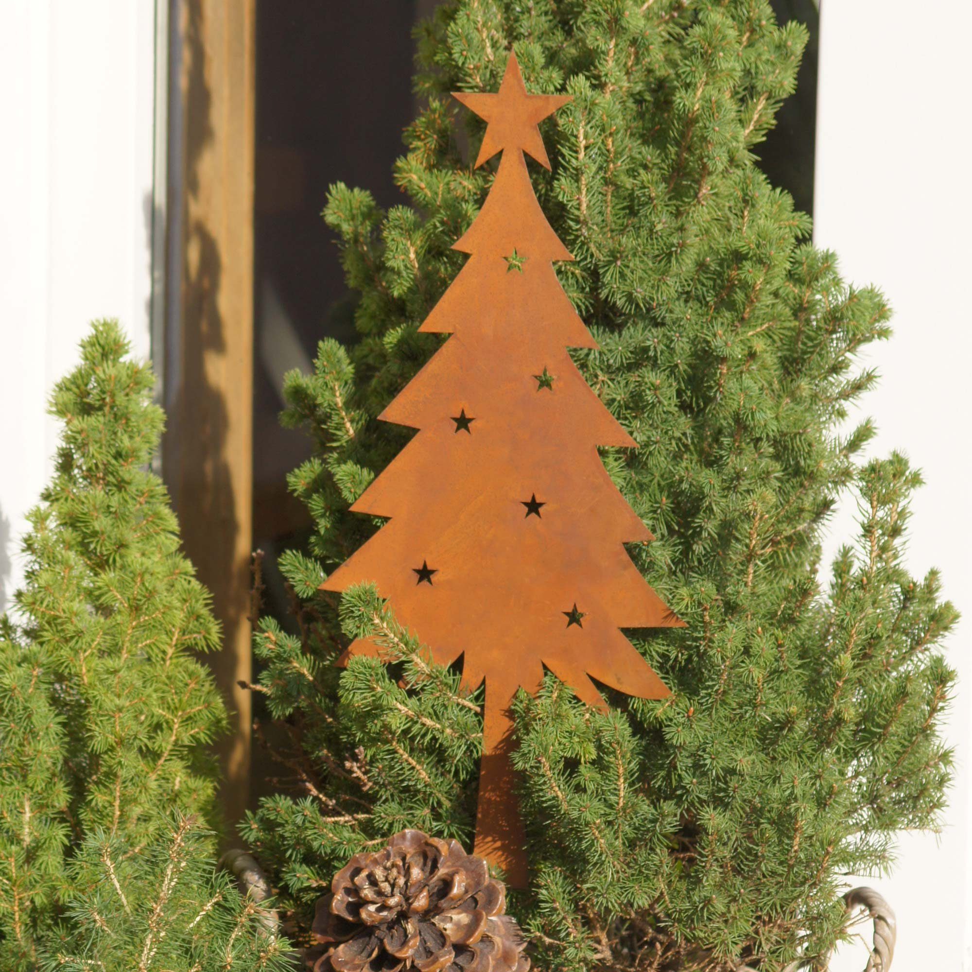 UNUS GARDEN Gartenstecker Weihnachtsbaum mit (1-St., 43x20 Stern (HxB)