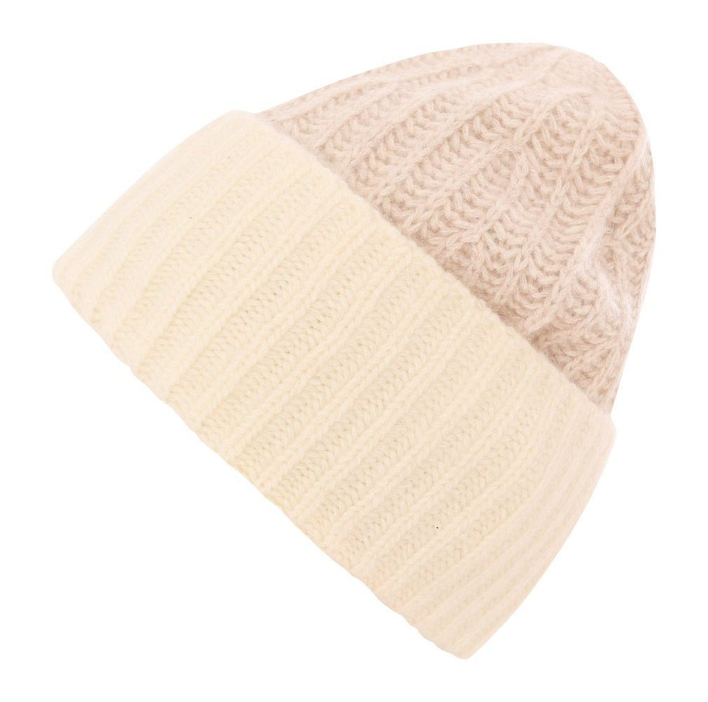 Zwillingsherz Strickmütze Zwillingsherz Grobstrickmütze twotone