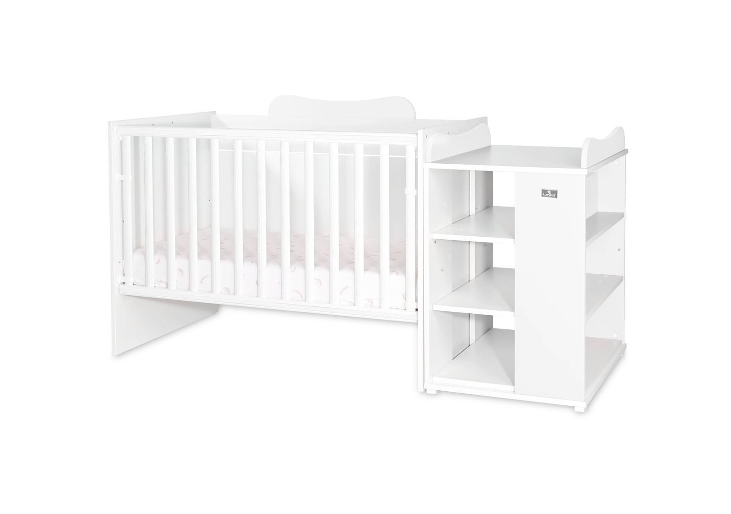 Lorelli Komplettbett Babybett Multi, Jugendbett, Schreibtisch, Wickeltisch, mehrfach umbaubar