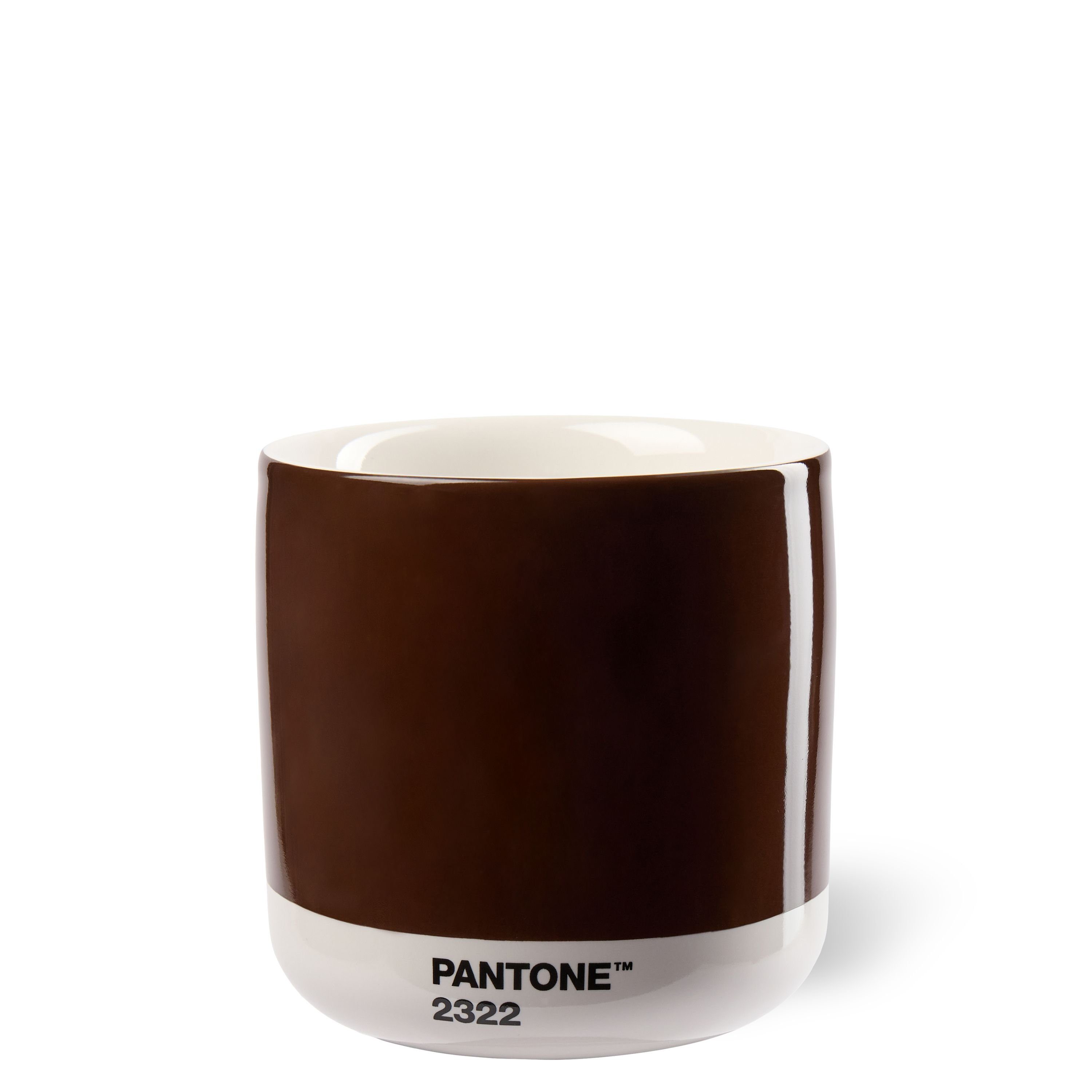 PANTONE Kaffeeservice, PANTONE Porzellan Thermobecher Latte Macchiato, 220 ml Brown 2322