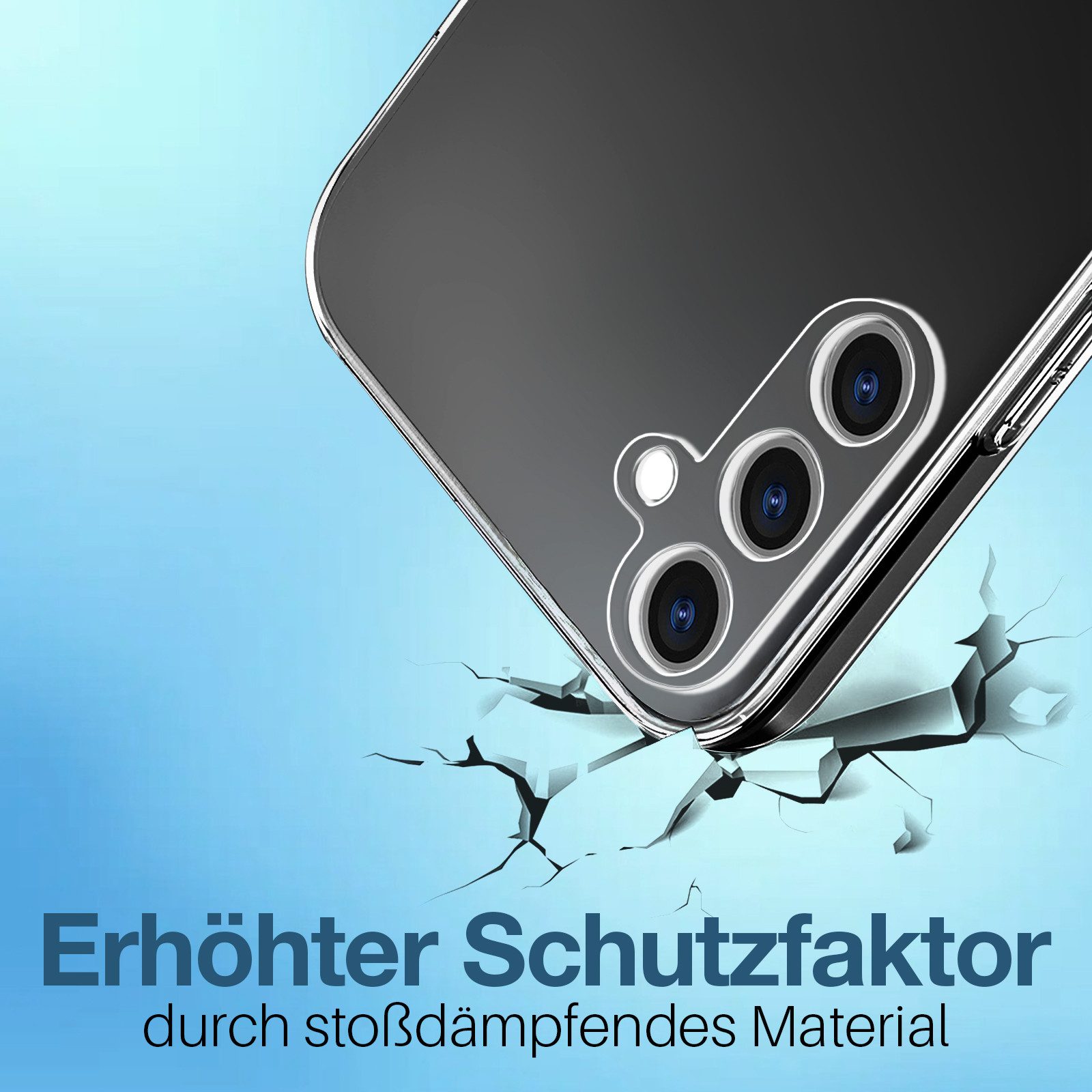 Tec-Expert Handyhülle Handy Hülle Cover für Samsung Galaxy A54 5G 6.4 Zoll, 6.4", Slim Case Bumper Schutzhülle Transparent