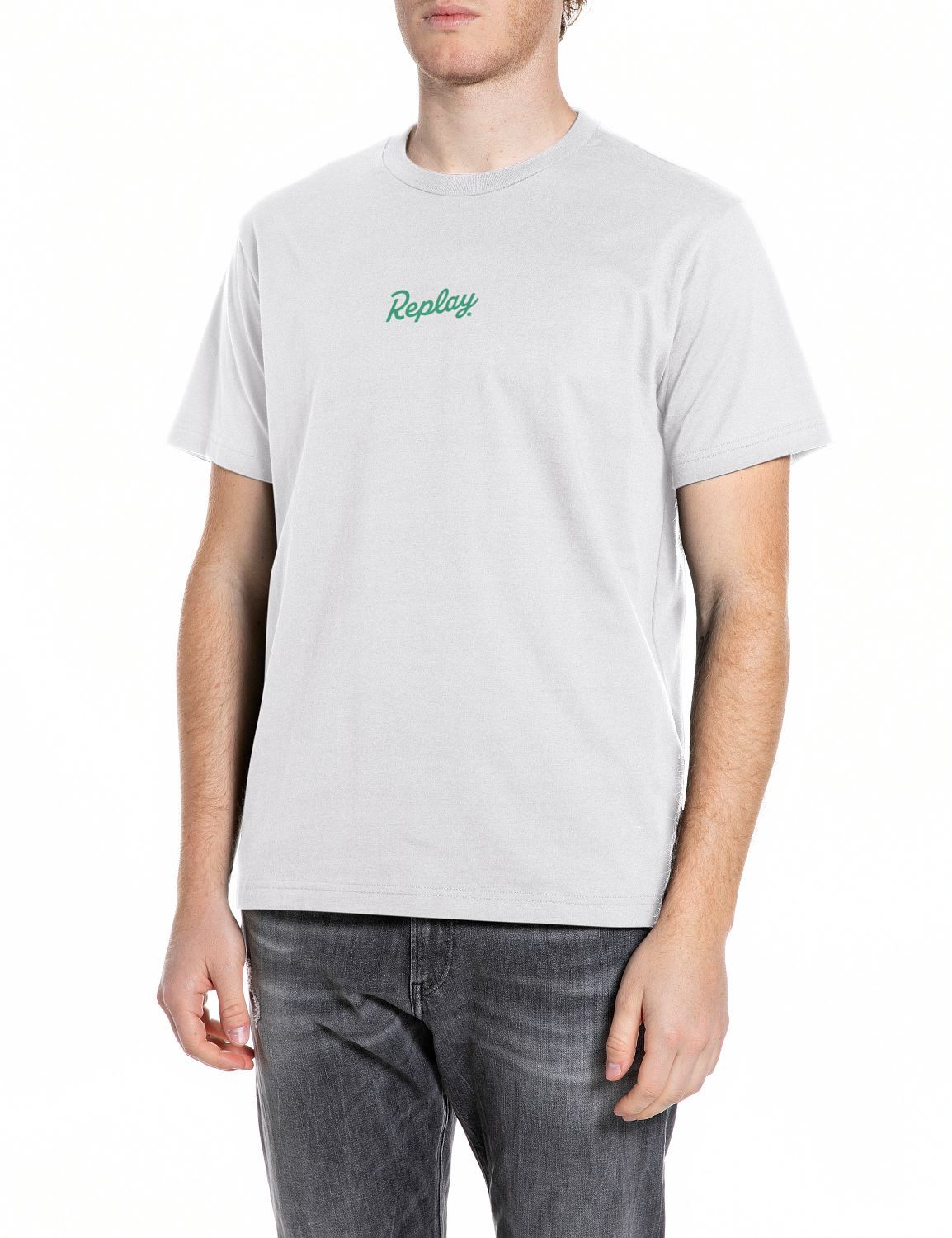 Replay T-Shirt aus reiner Baumwolle, mit Print