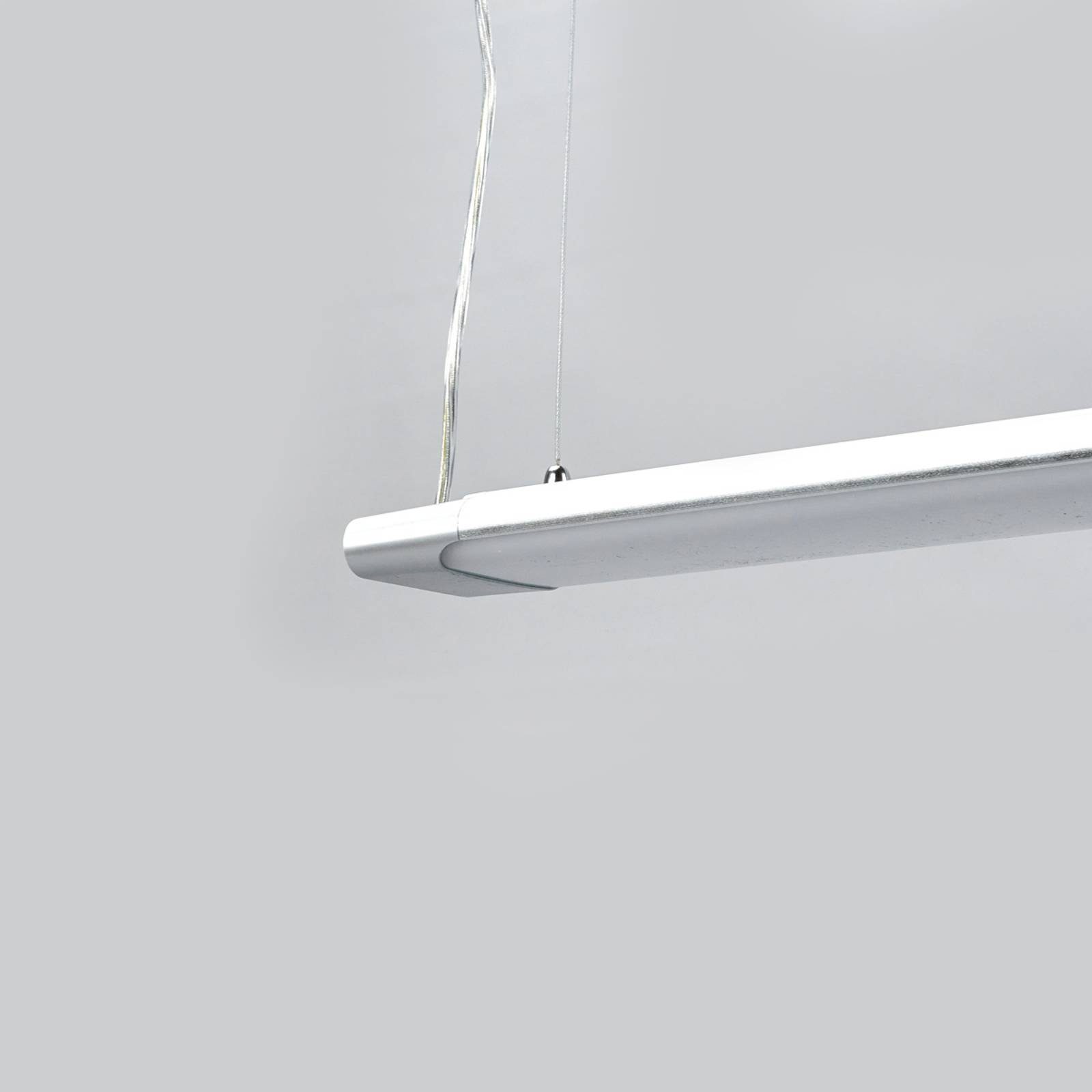 Arcchio Modern, verbaut, weiß, Aluminium, Hängeleuchte fest inkl. Vinca, universalweiß, silber, Leuchtmittel Polycarbonat, LED-Leuchtmittel
