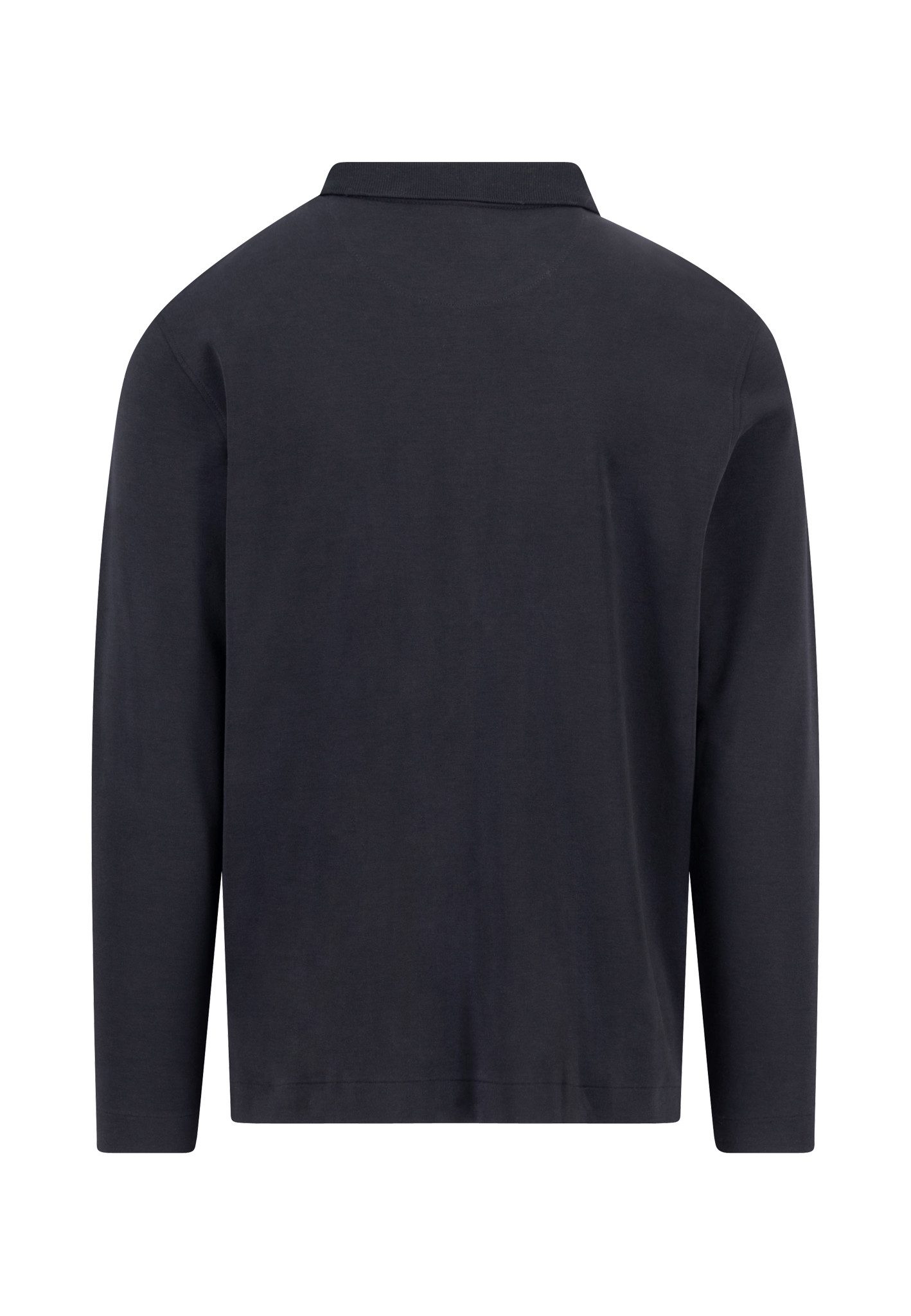 FYNCH-HATTON Langarm-Poloshirt - Langarmshirt aus Baumwolle mit Reißverschluss - Feinstrick Shirt